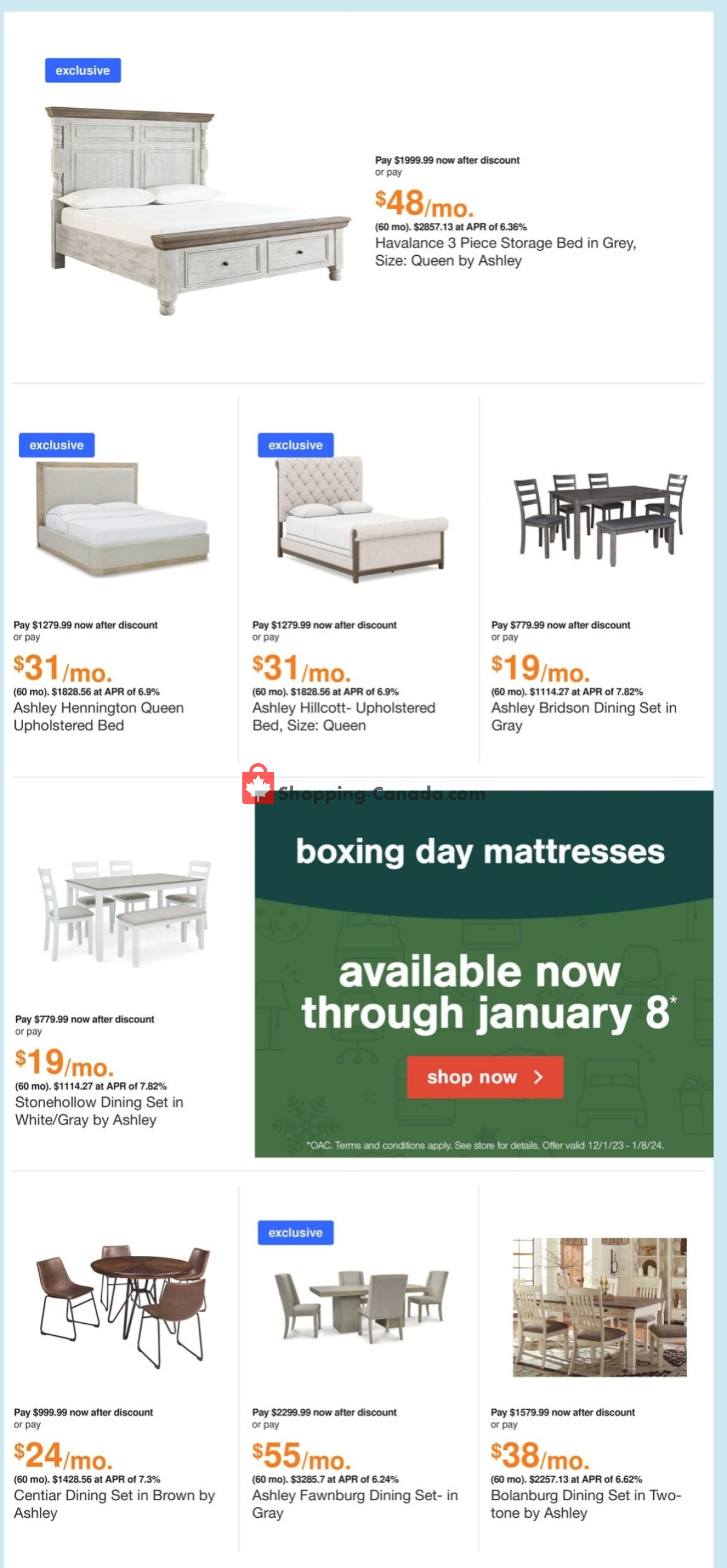 ASHLEY HOMESTORE flyer from Friday December 22, 2023 to Sunday December 31, 2023 - page 3