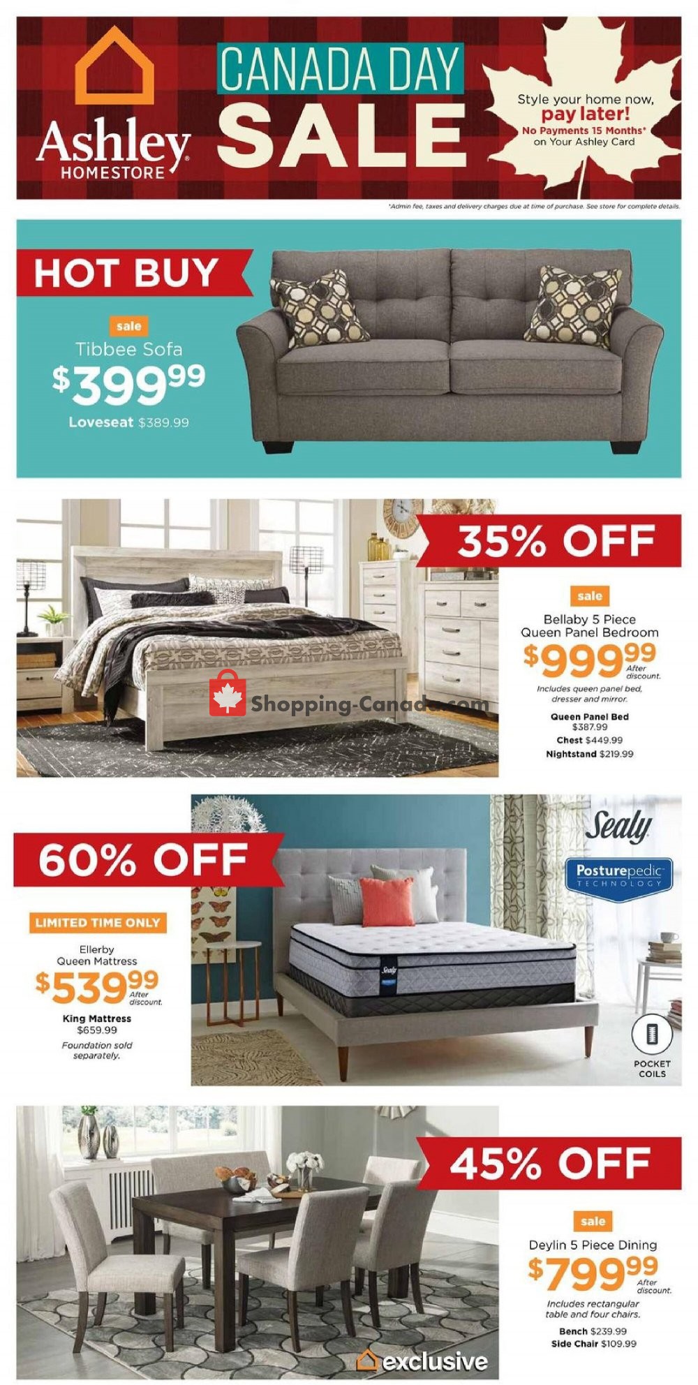 ASHLEY HOMESTORE flyer from Thursday July 2, 2020 to Wednesday July 8, 2020 - page 1