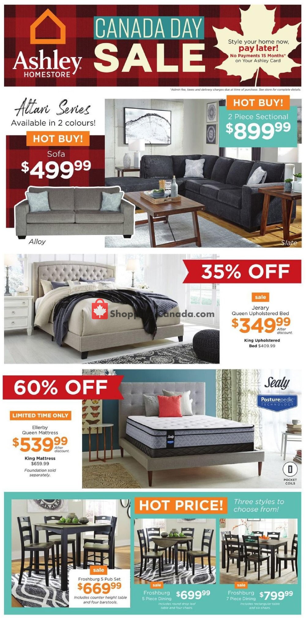 ashley furniture daybeds sale on Ashley Homestore Canada Flyer Canada Day Sale On June 25 July 1 2020 Shopping Canada