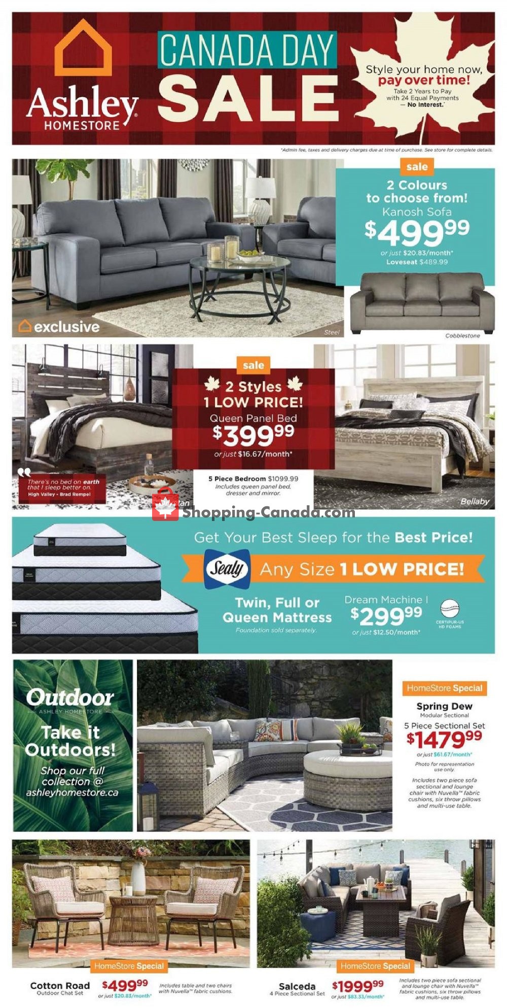 ASHLEY HOMESTORE flyer from Thursday June 27, 2019 to Wednesday July 3, 2019 - page 1