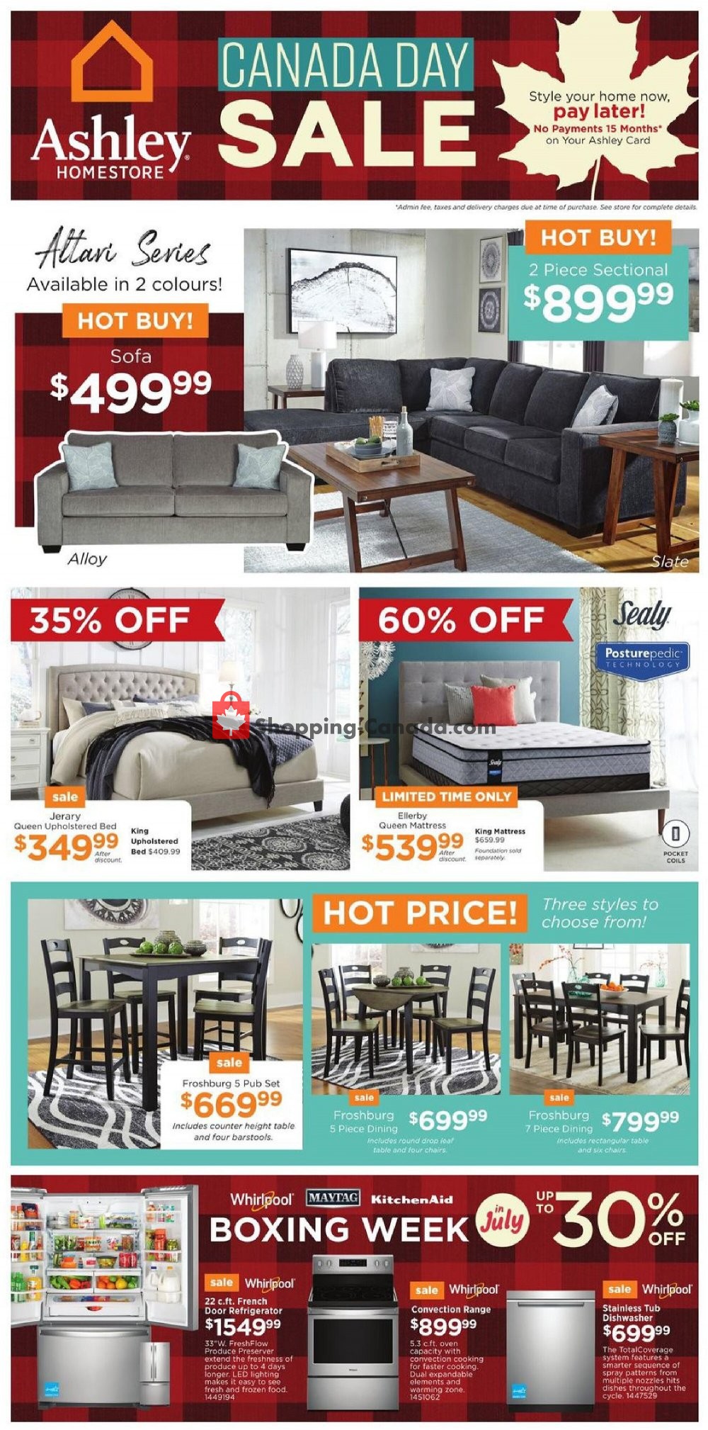 ASHLEY HOMESTORE Canada, flyer (Canada Day Sale West) June 25