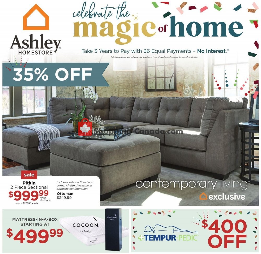 ASHLEY HOMESTORE Canada, flyer (Celebrate The Magic of Home AB