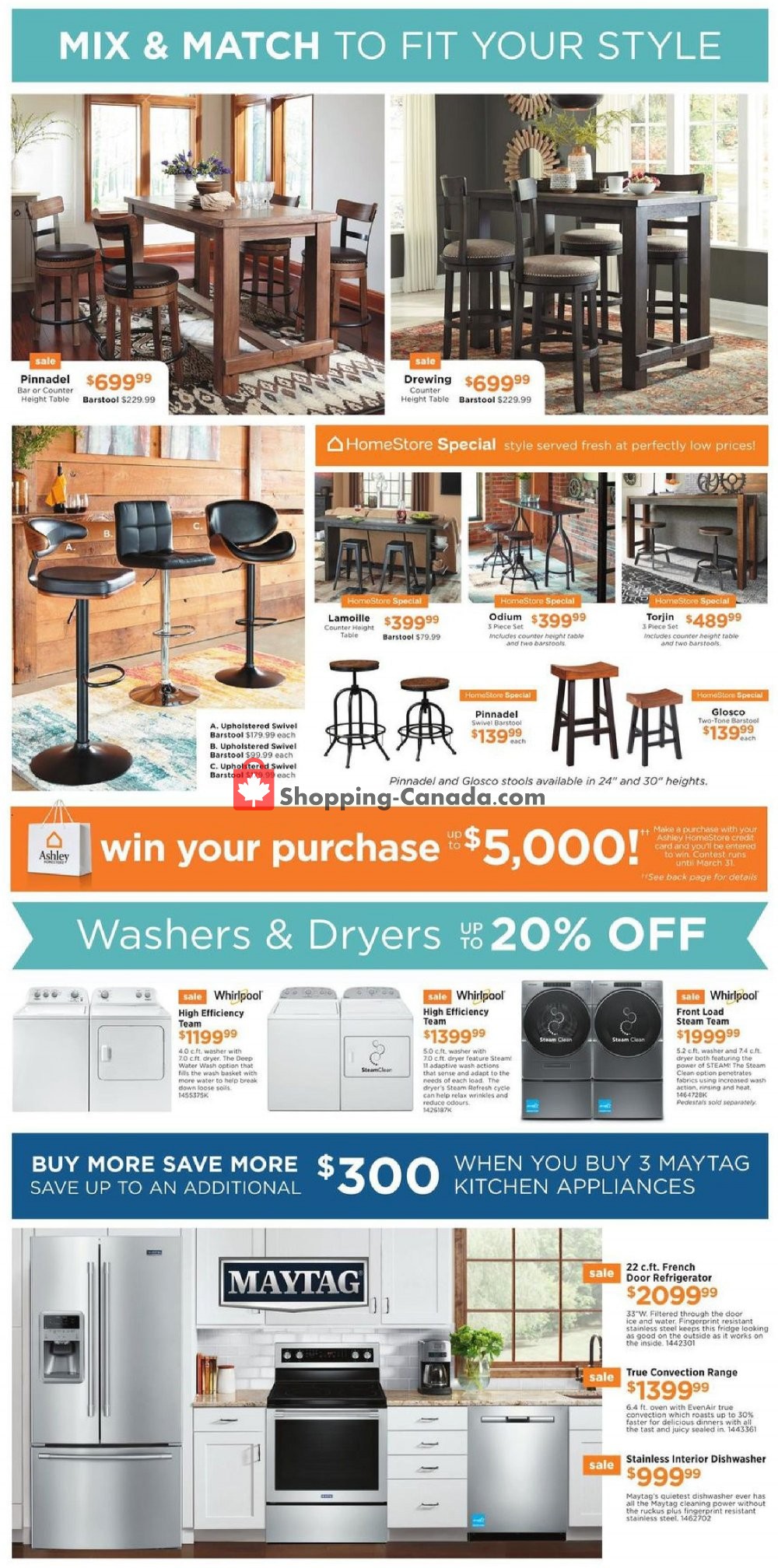ASHLEY HOMESTORE flyer from Thursday February 21, 2019 to Wednesday February 27, 2019 - page 5