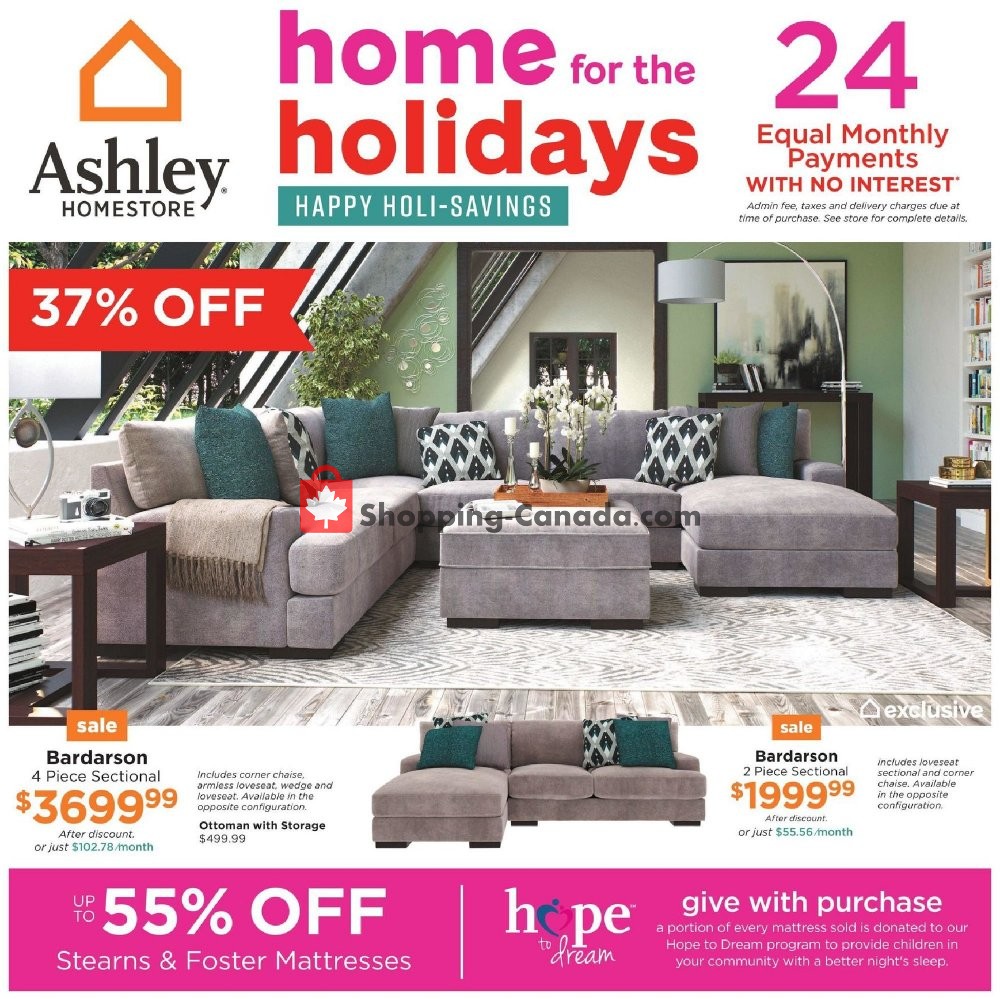 ASHLEY HOMESTORE flyer from Monday December 3, 2018 to Wednesday December 12, 2018 - page 1
