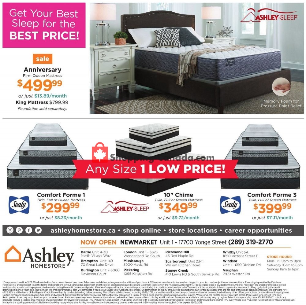 ASHLEY HOMESTORE flyer from Monday December 3, 2018 to Wednesday December 12, 2018 - page 10