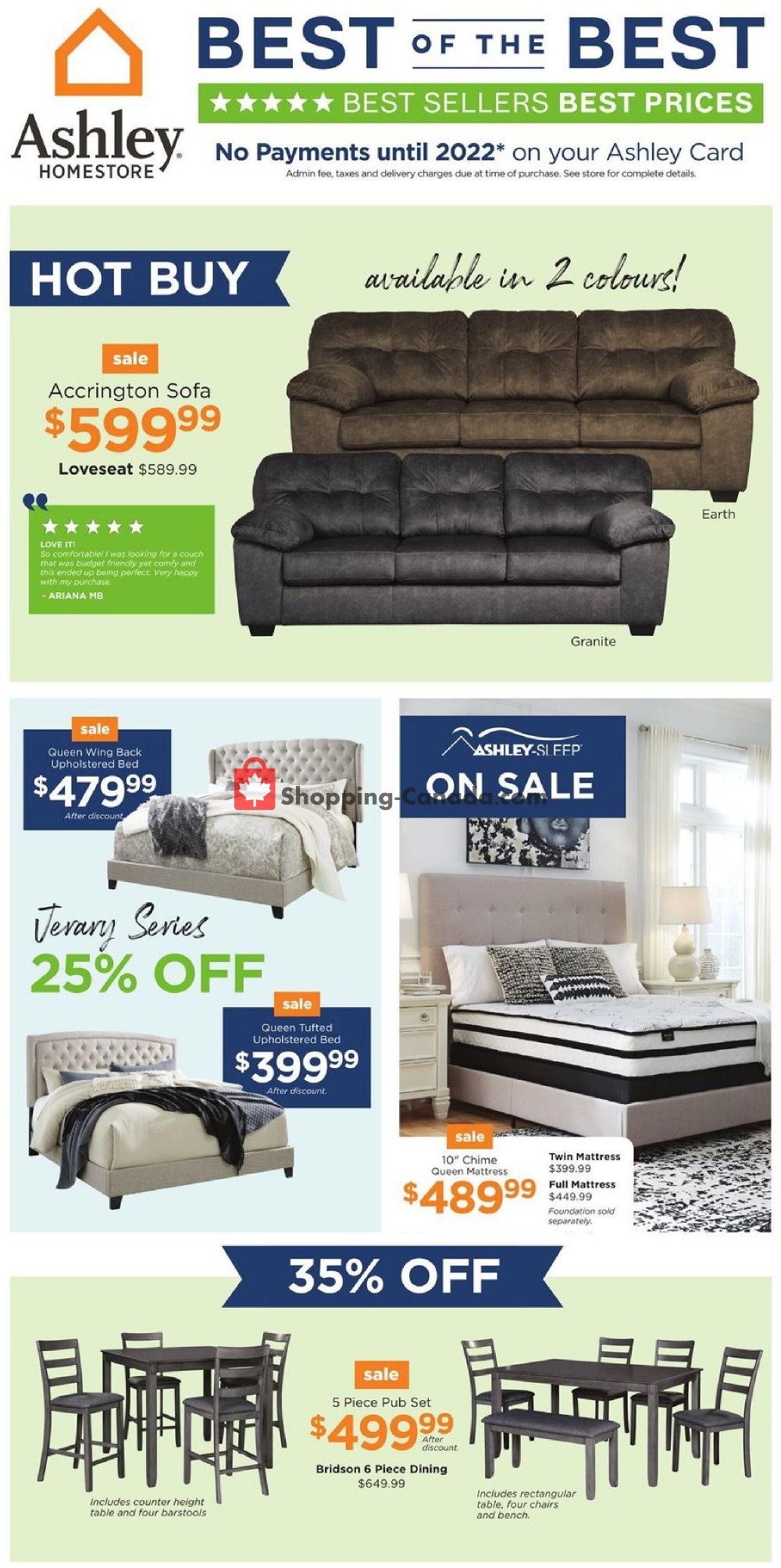 ASHLEY HOMESTORE flyer from Tuesday August 4, 2020 to Thursday August 13, 2020 - page 1