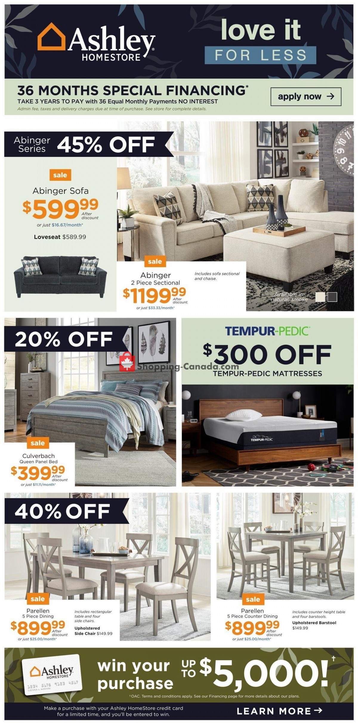 ASHLEY HOMESTORE flyer from Tuesday October 12, 2021 to Thursday October 21, 2021 - page 1