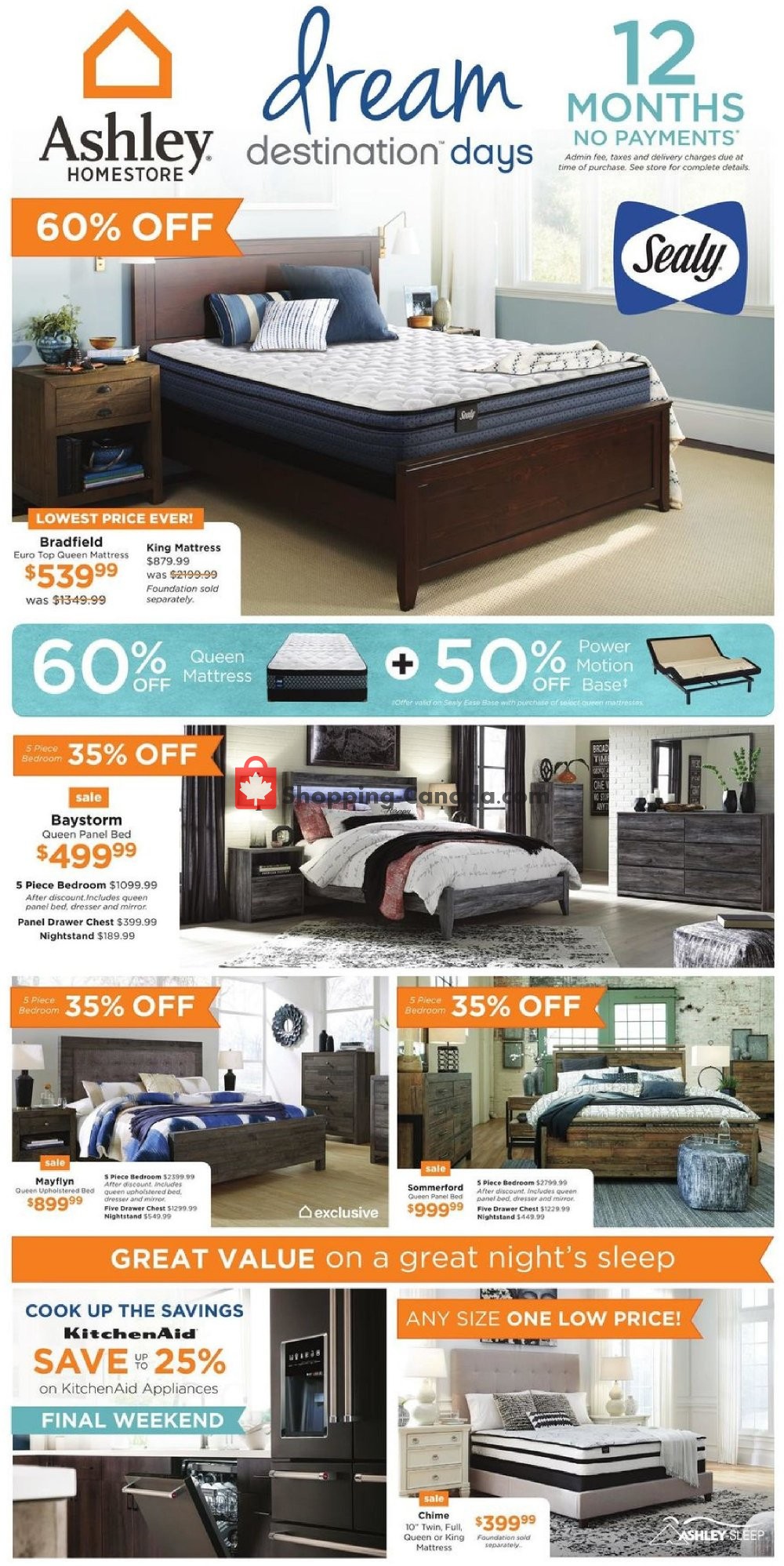 ASHLEY HOMESTORE flyer from Thursday October 25, 2018 to Wednesday October 31, 2018 - page 1