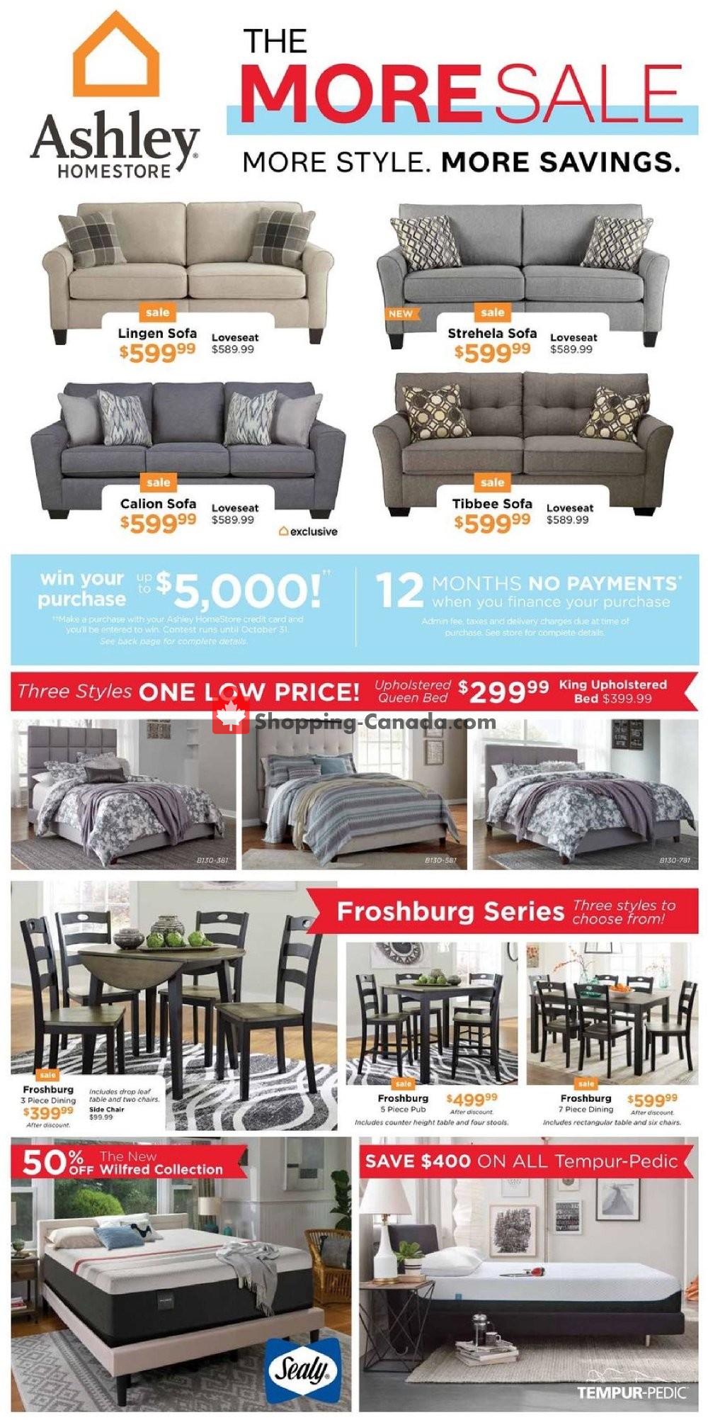 ASHLEY HOMESTORE flyer from Thursday October 4, 2018 to Wednesday October 24, 2018 - page 1