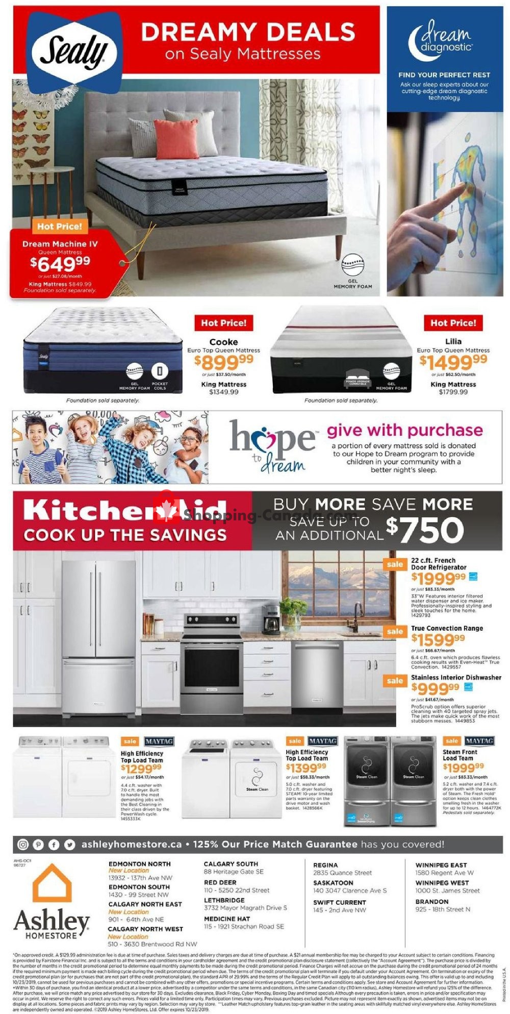 ASHLEY HOMESTORE flyer from Thursday October 3, 2019 to Wednesday October 23, 2019 - page 5