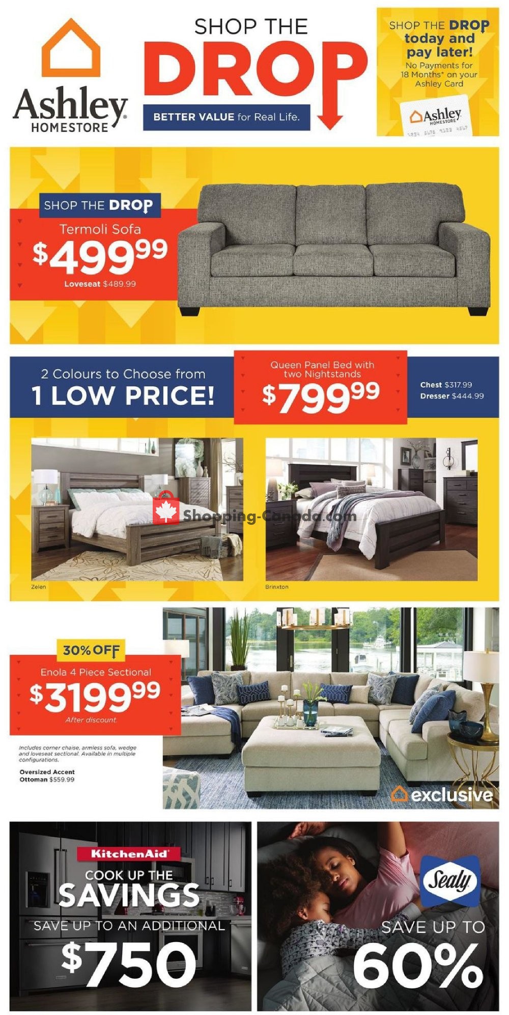 ASHLEY HOMESTORE Canada, flyer The Drop West) June 4 June