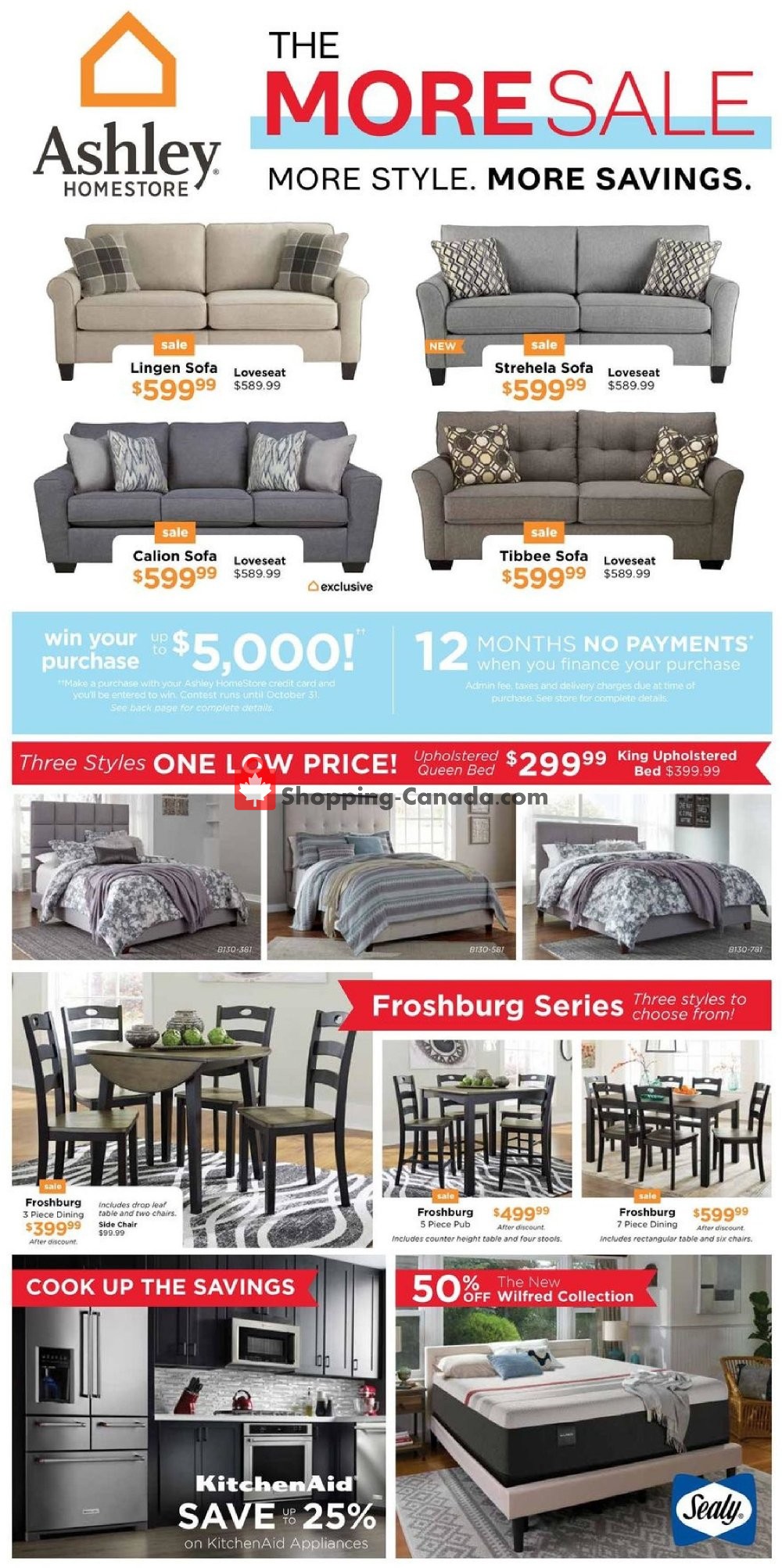 ASHLEY HOMESTORE flyer from Thursday October 4, 2018 to Wednesday October 24, 2018 - page 1