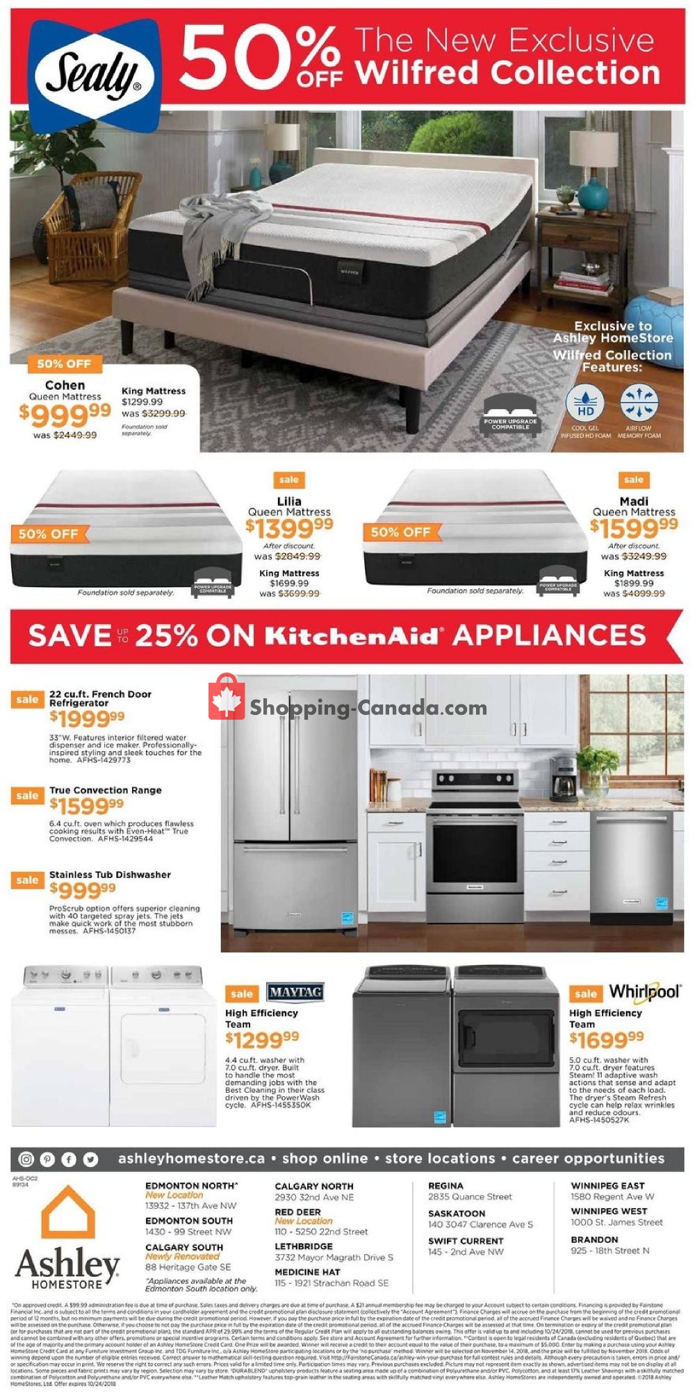 ASHLEY HOMESTORE flyer from Thursday October 4, 2018 to Wednesday October 24, 2018 - page 6