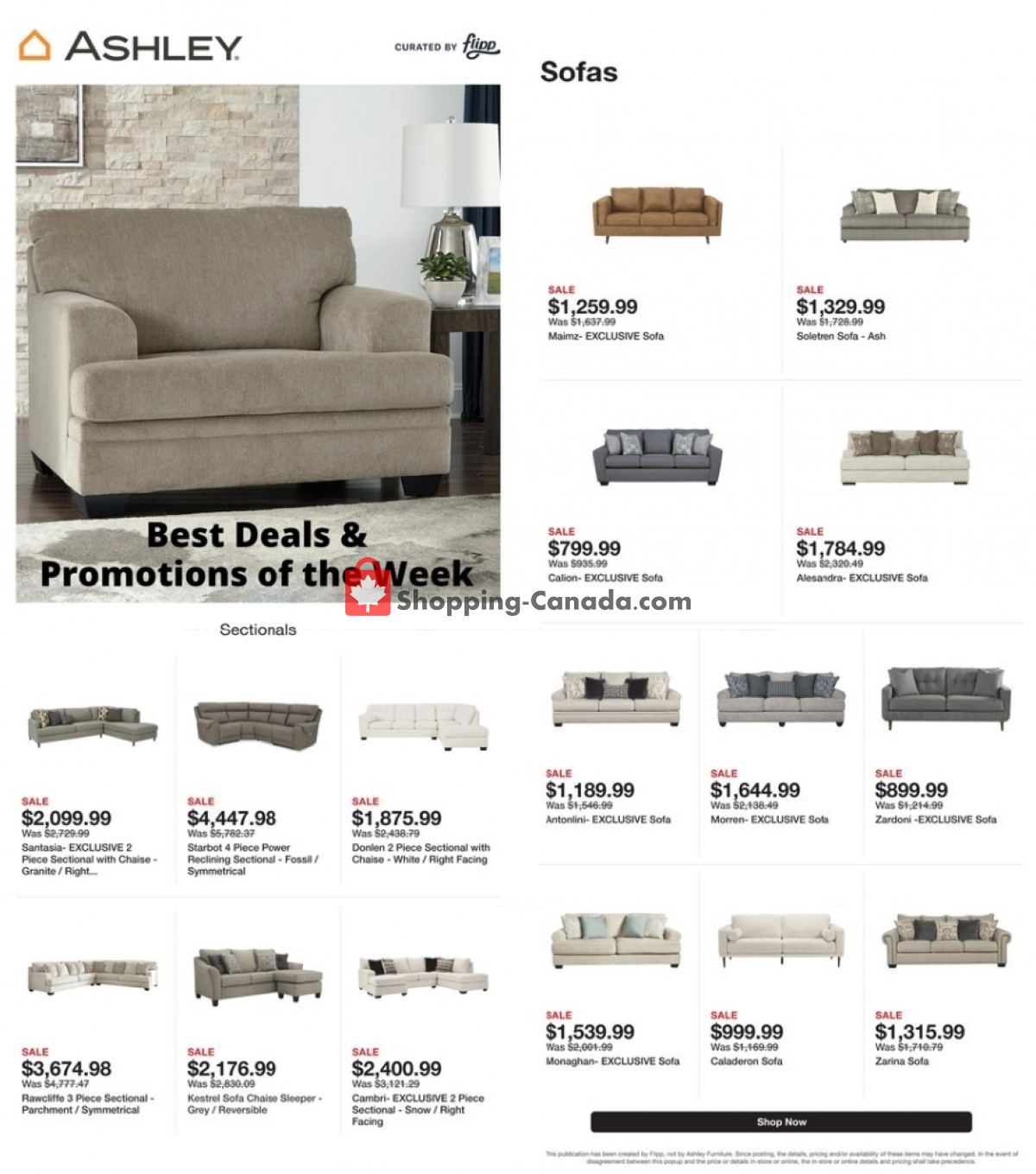 ASHLEY HOMESTORE Canada, flyer (Special Offer) January 24 January
