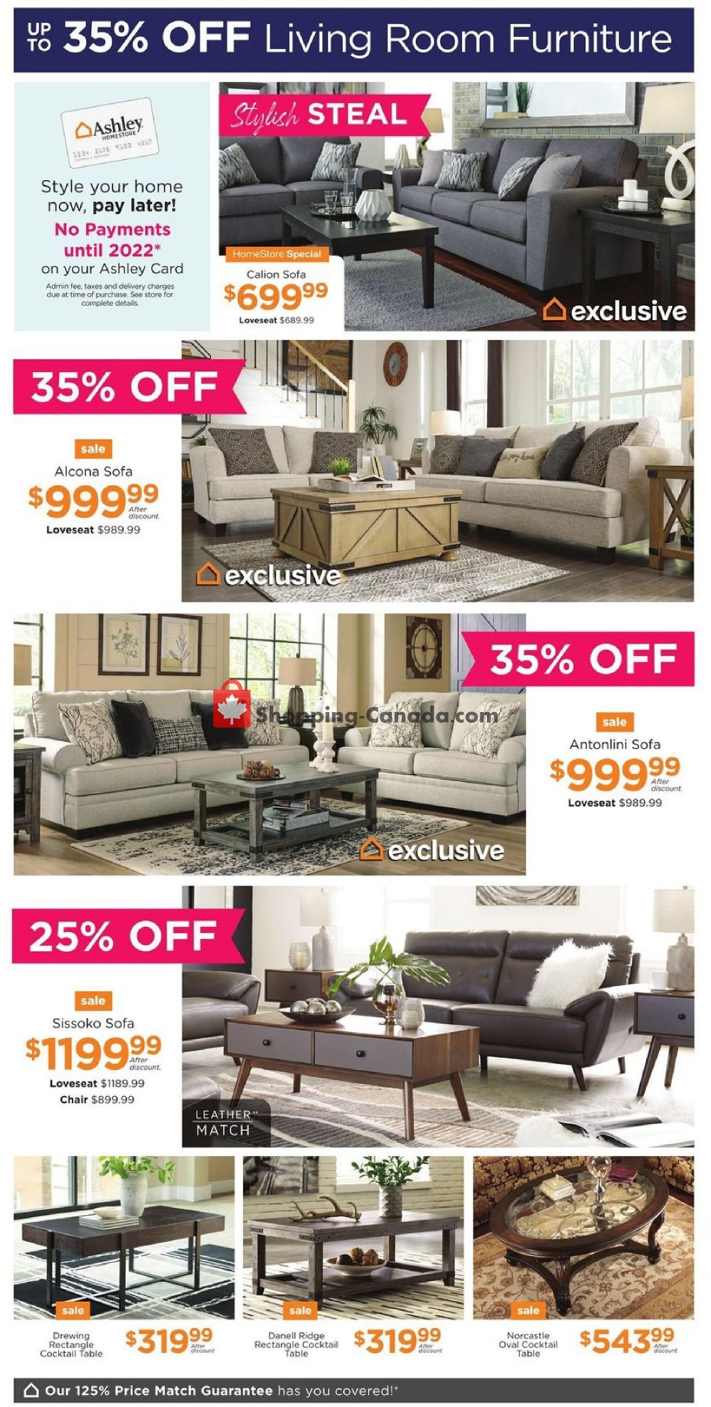 ASHLEY HOMESTORE Canada, flyer (Stylish Steals ON) August 18