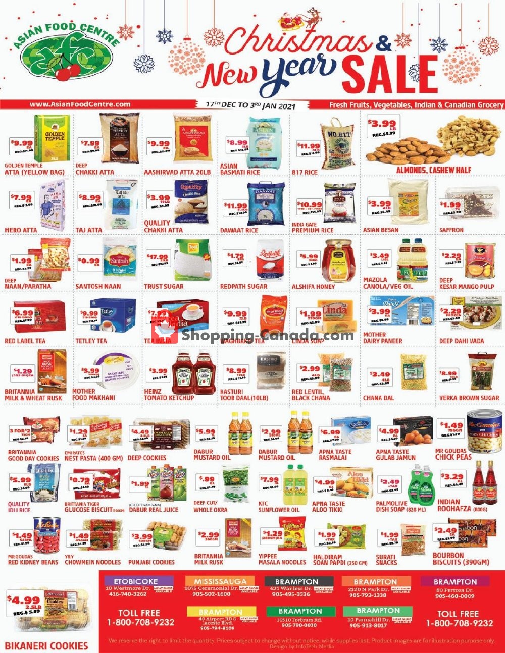 Asian Food Centre flyer from Thursday December 17, 2020 to Sunday January 3, 2021 - page 1