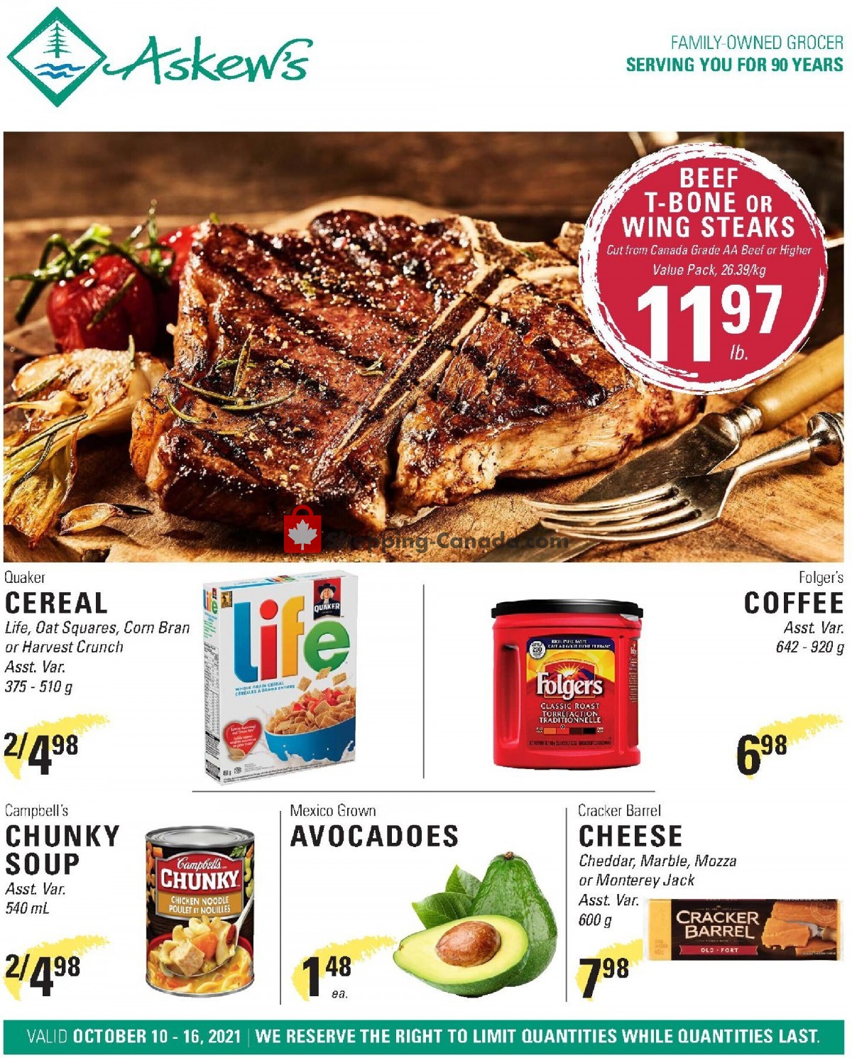 Askews Foods flyer from Sunday October 10, 2021 to Saturday October 16, 2021 - page 1