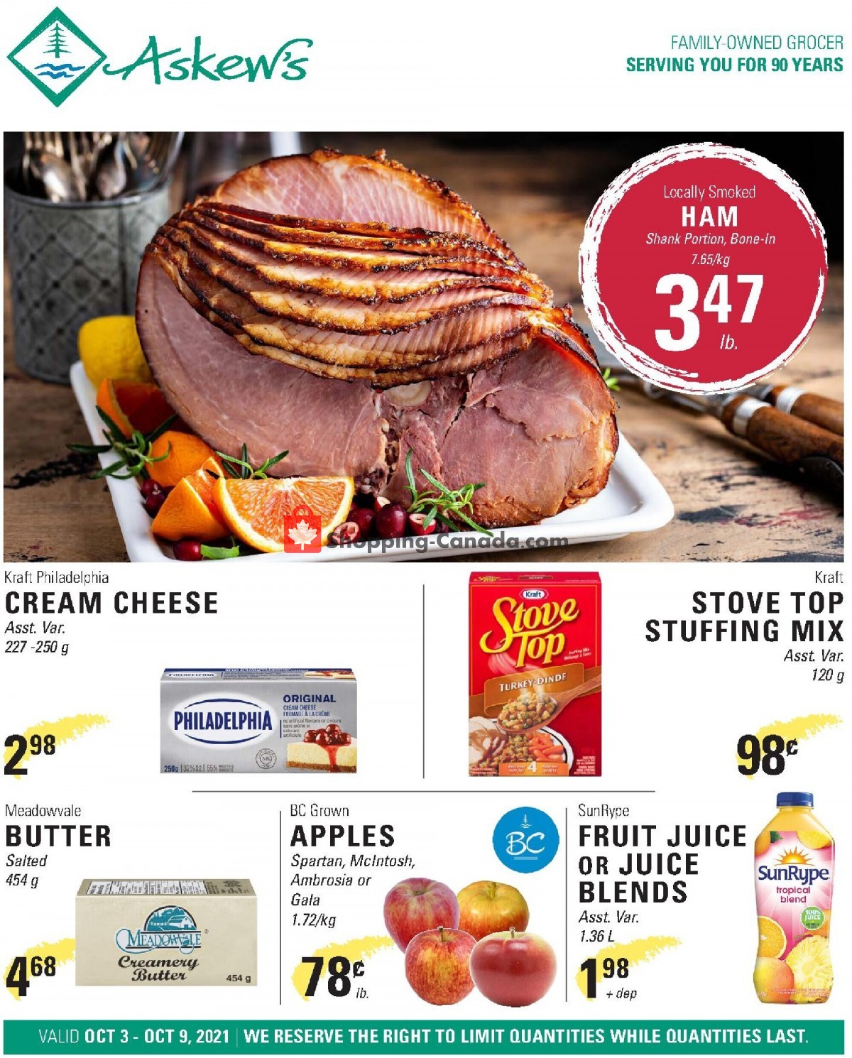 Askews Foods flyer from Sunday October 3, 2021 to Saturday October 9, 2021 - page 1