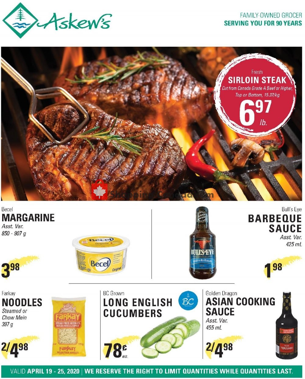 Askews Foods flyer from Sunday April 19, 2020 to Saturday April 25, 2020 - page 1