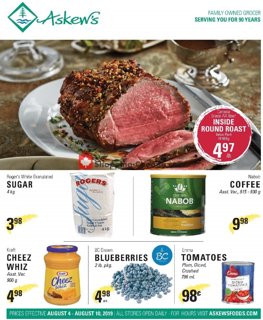 Askews Foods flyer from Sunday August 4, 2019 to Saturday August 10, 2019 - page 1