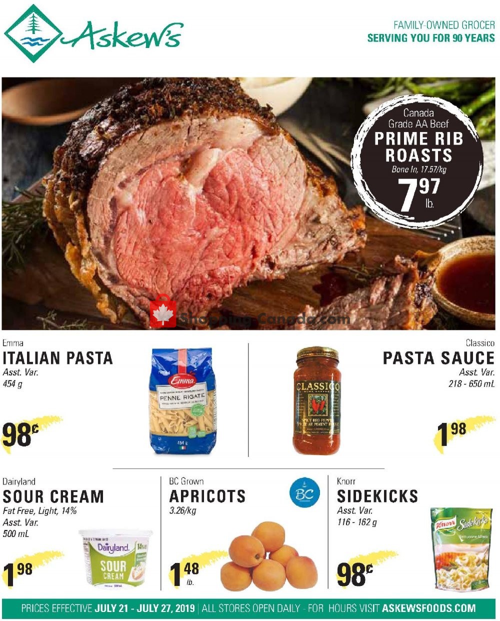 Askews Foods flyer from Sunday July 21, 2019 to Saturday July 27, 2019 - page 1
