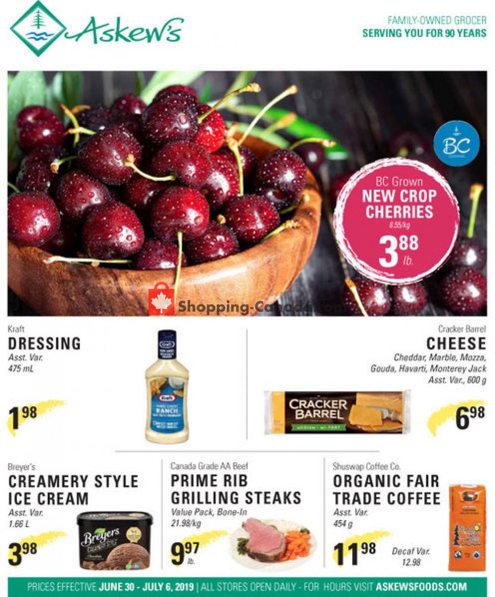 Askews Foods flyer from Sunday June 30, 2019 to Saturday July 6, 2019 - page 1