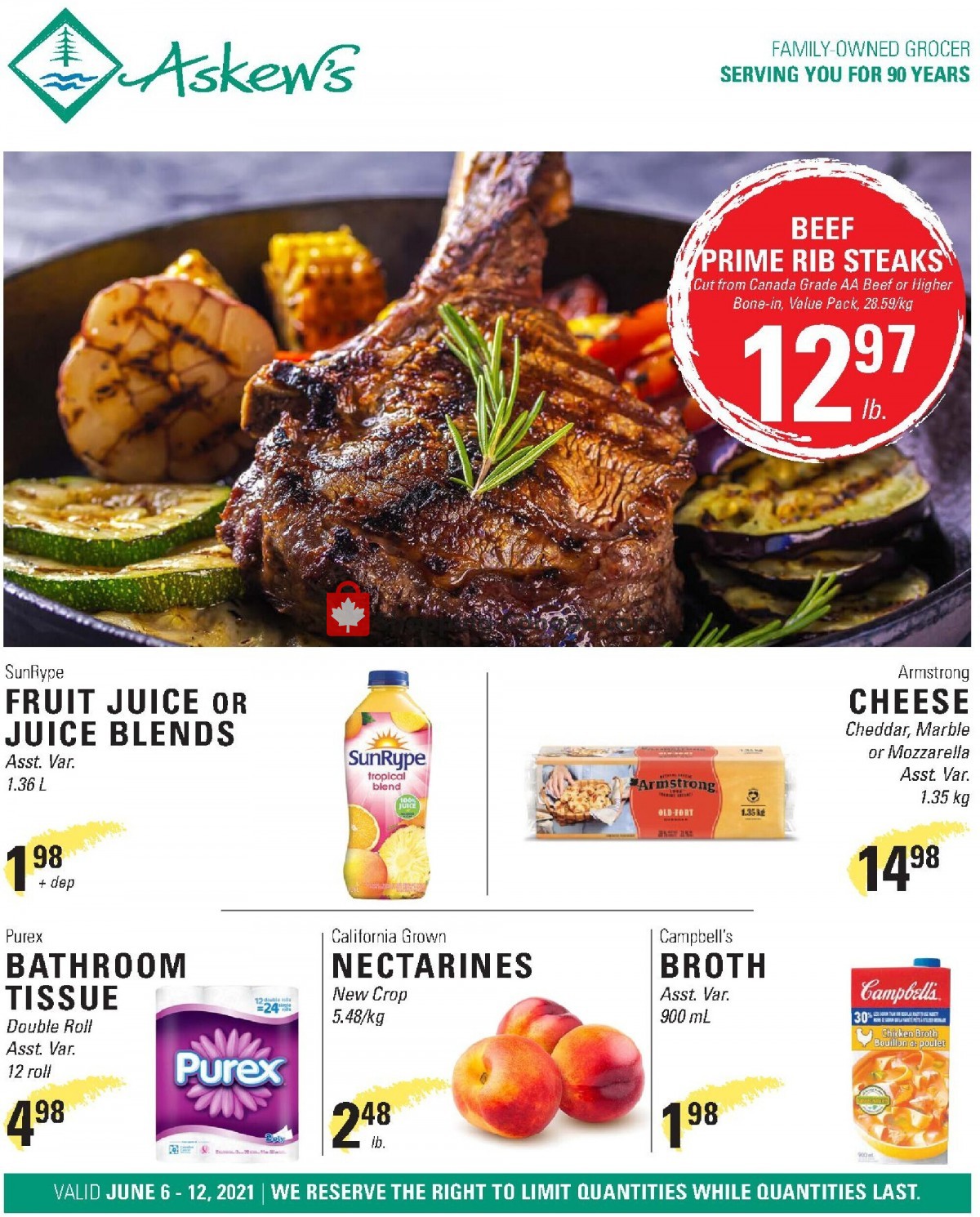 Askews Foods flyer from Sunday June 6, 2021 to Saturday June 12, 2021 - page 1