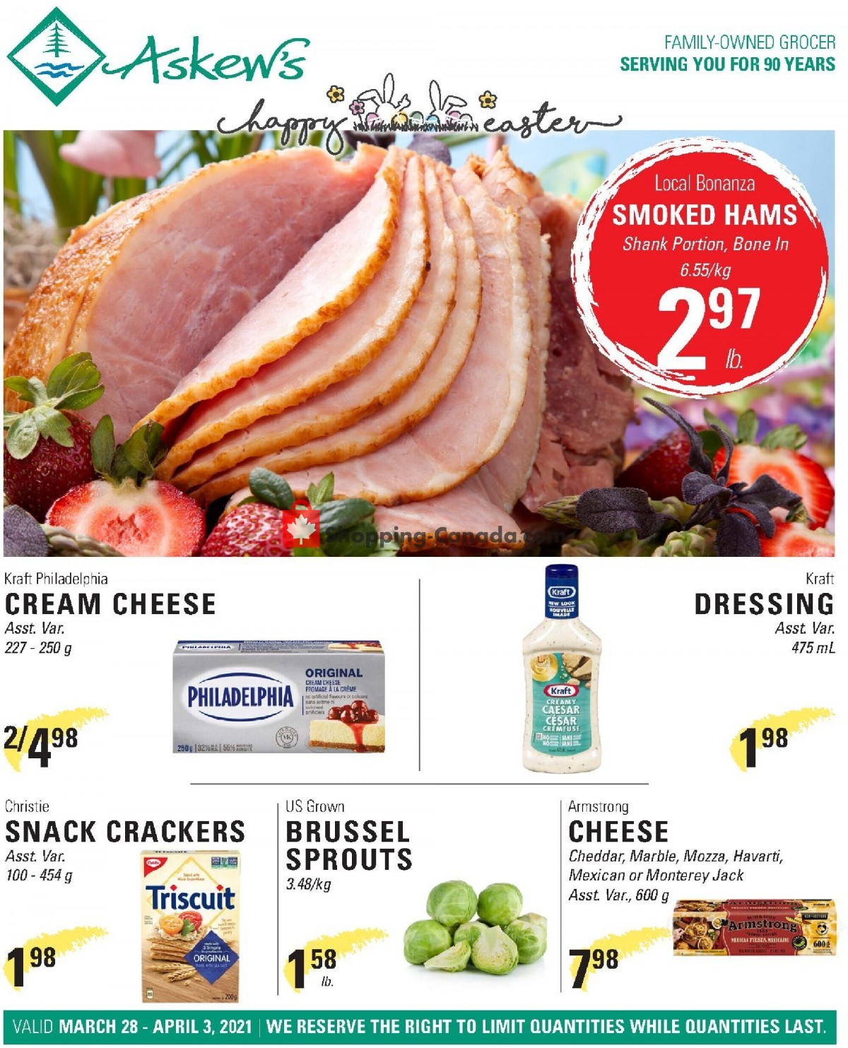 Askews Foods flyer from Sunday March 28, 2021 to Saturday April 3, 2021 - page 1