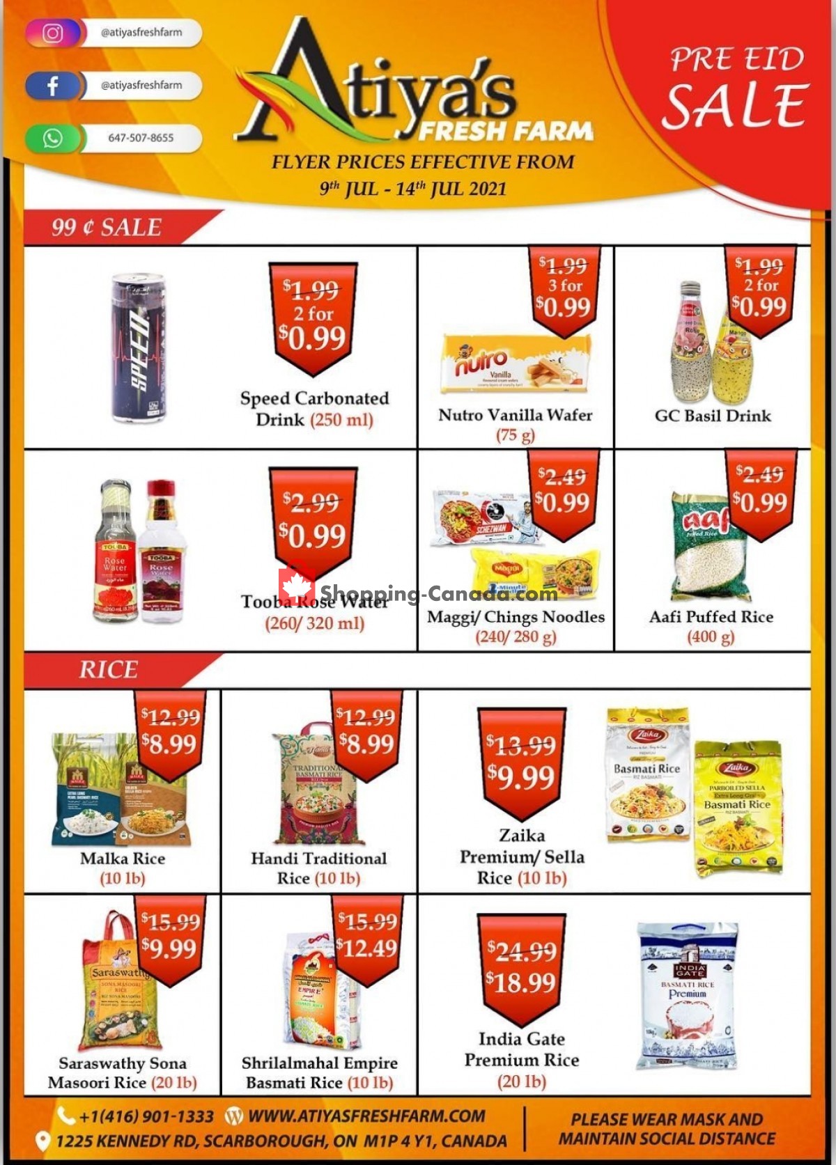 Atiya's Fresh Farm flyer from Friday July 9, 2021 to Wednesday July 14, 2021 - page 1