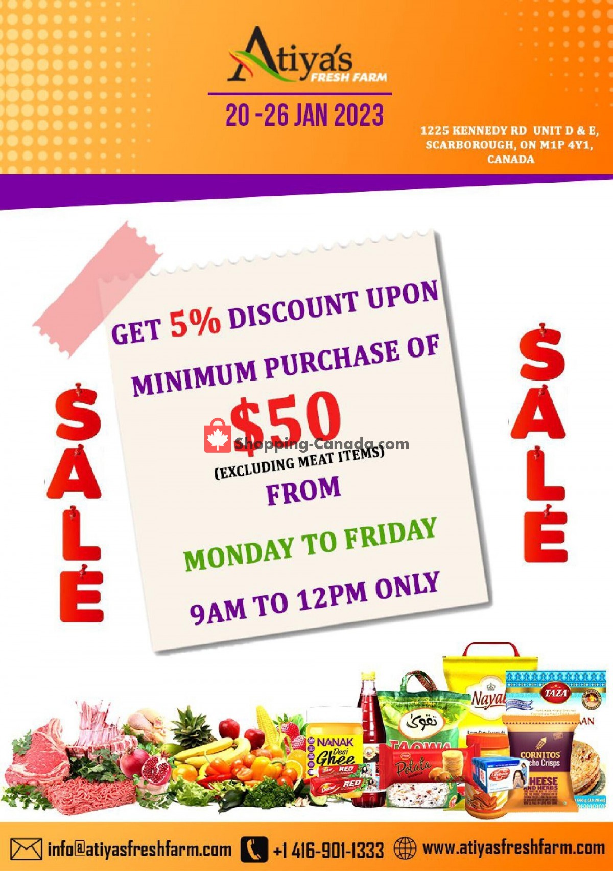Atiya's Fresh Farm flyer from Friday January 20, 2023 to Thursday January 26, 2023 - page 1
