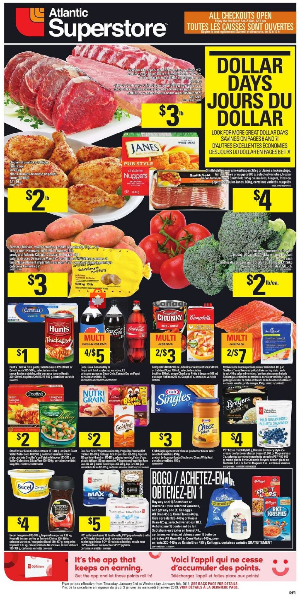 Atlantic Superstore flyer from Thursday January 3, 2019 to Wednesday January 9, 2019 - page 1