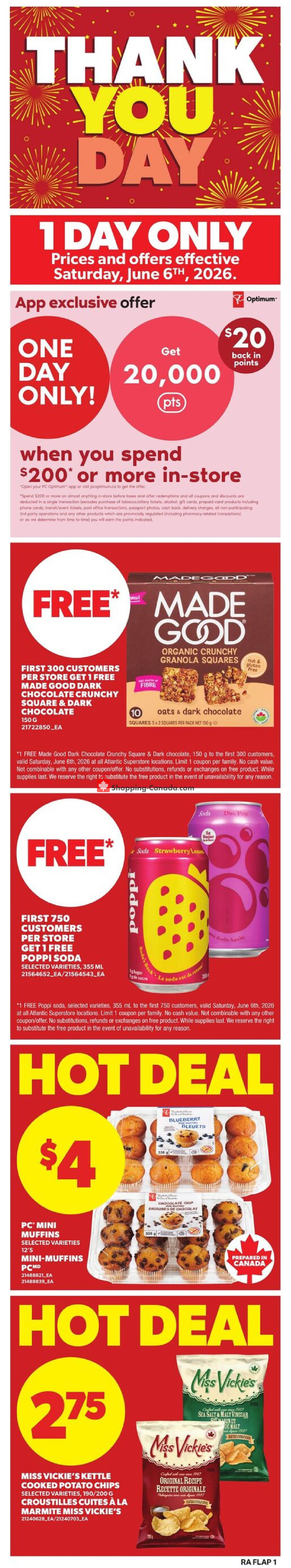 Atlantic Superstore flyer from Thursday June 4, 2026 to Wednesday June 10, 2026 - page 1