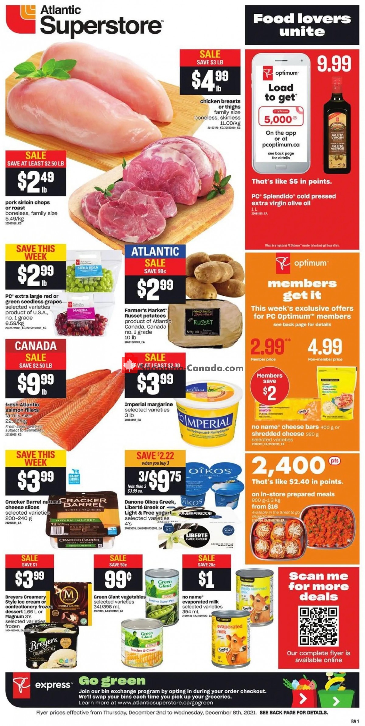 Atlantic Superstore flyer from Thursday December 2, 2021 to Wednesday December 8, 2021 - page 1