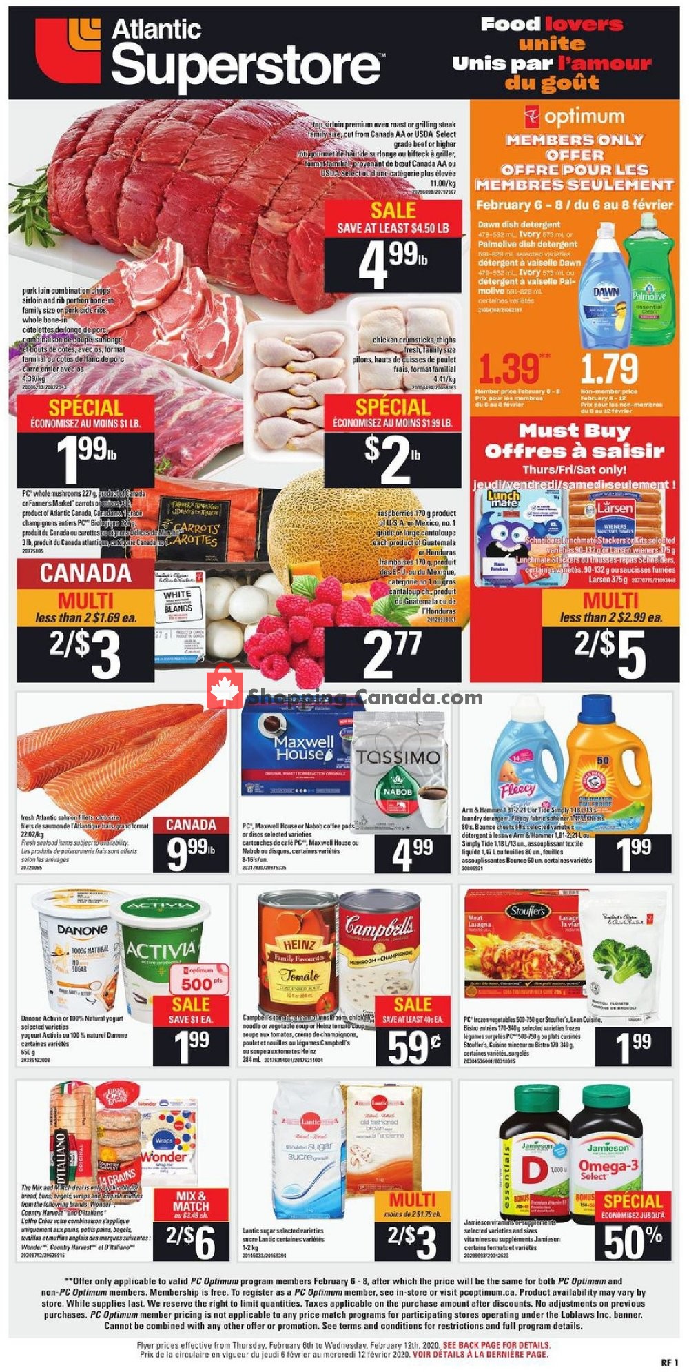 Atlantic Superstore flyer from Thursday February 6, 2020 to Wednesday February 12, 2020 - page 1