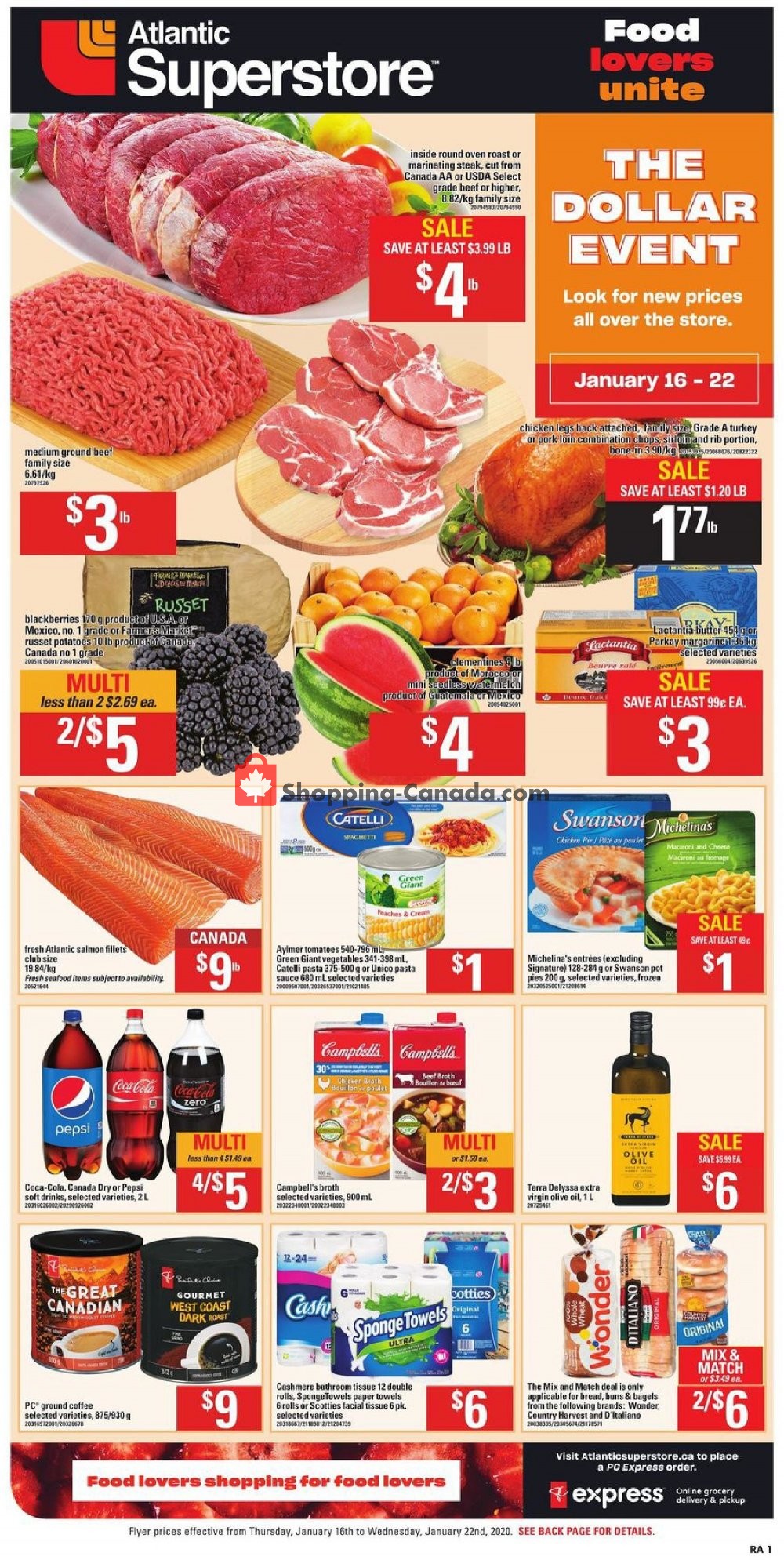 Atlantic Superstore flyer from Thursday January 16, 2020 to Wednesday January 22, 2020 - page 1