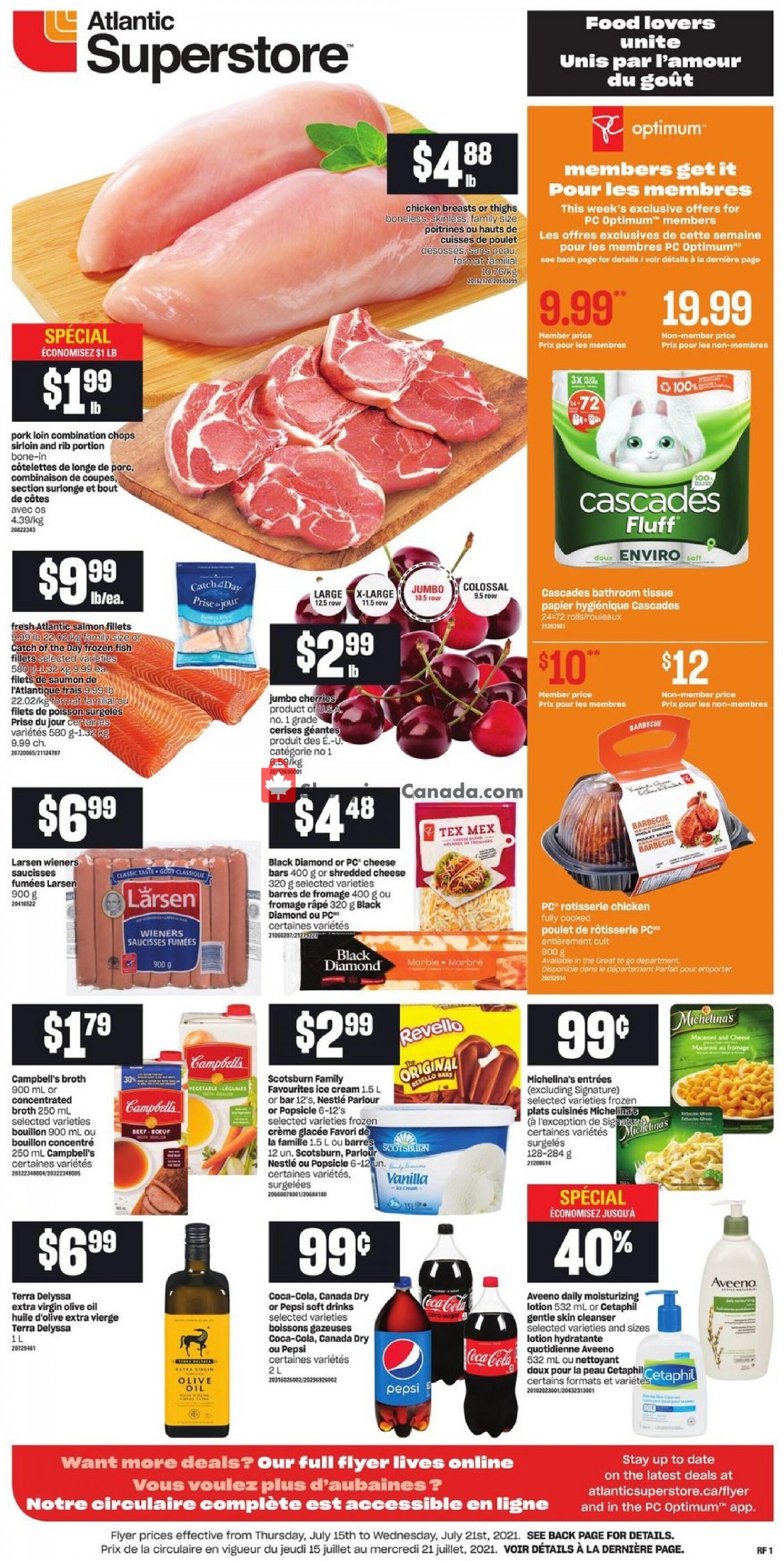 Atlantic Superstore flyer from Thursday July 15, 2021 to Wednesday July 21, 2021 - page 1