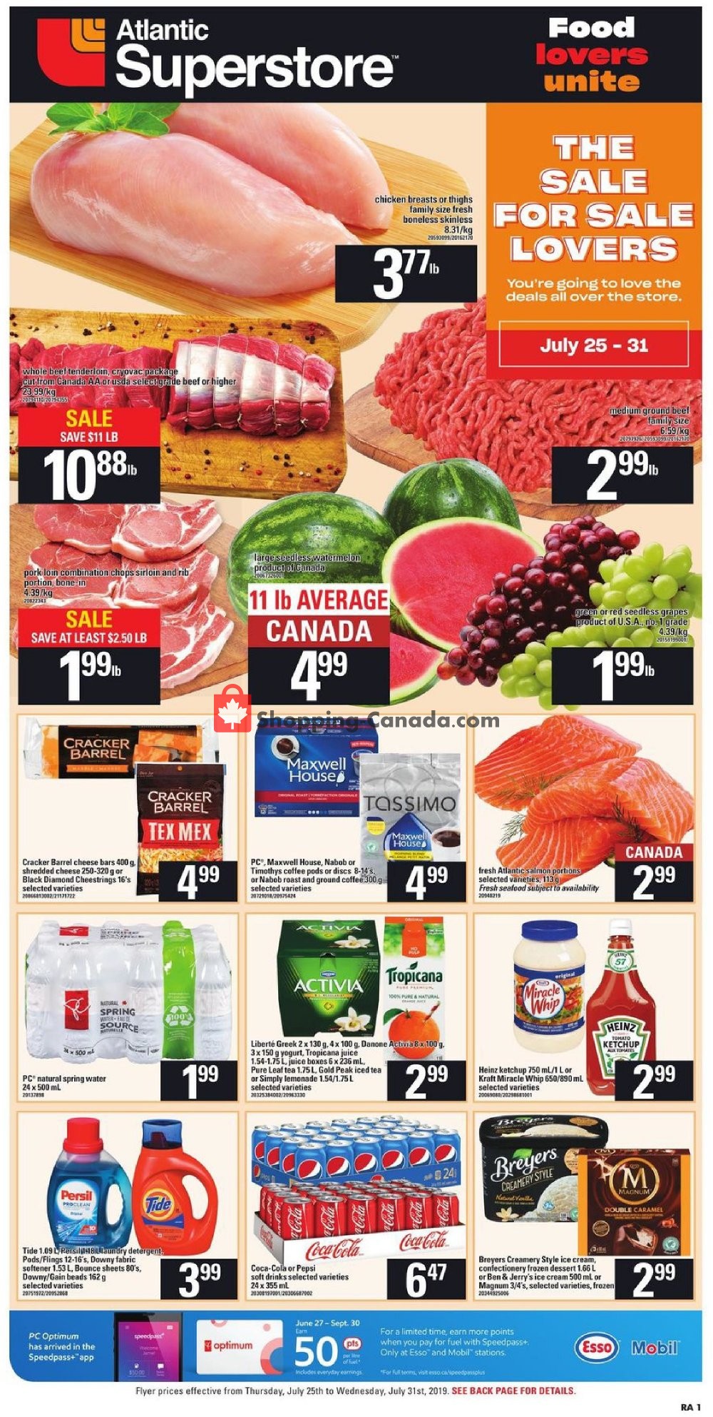 Atlantic Superstore flyer from Thursday July 25, 2019 to Wednesday July 31, 2019 - page 1