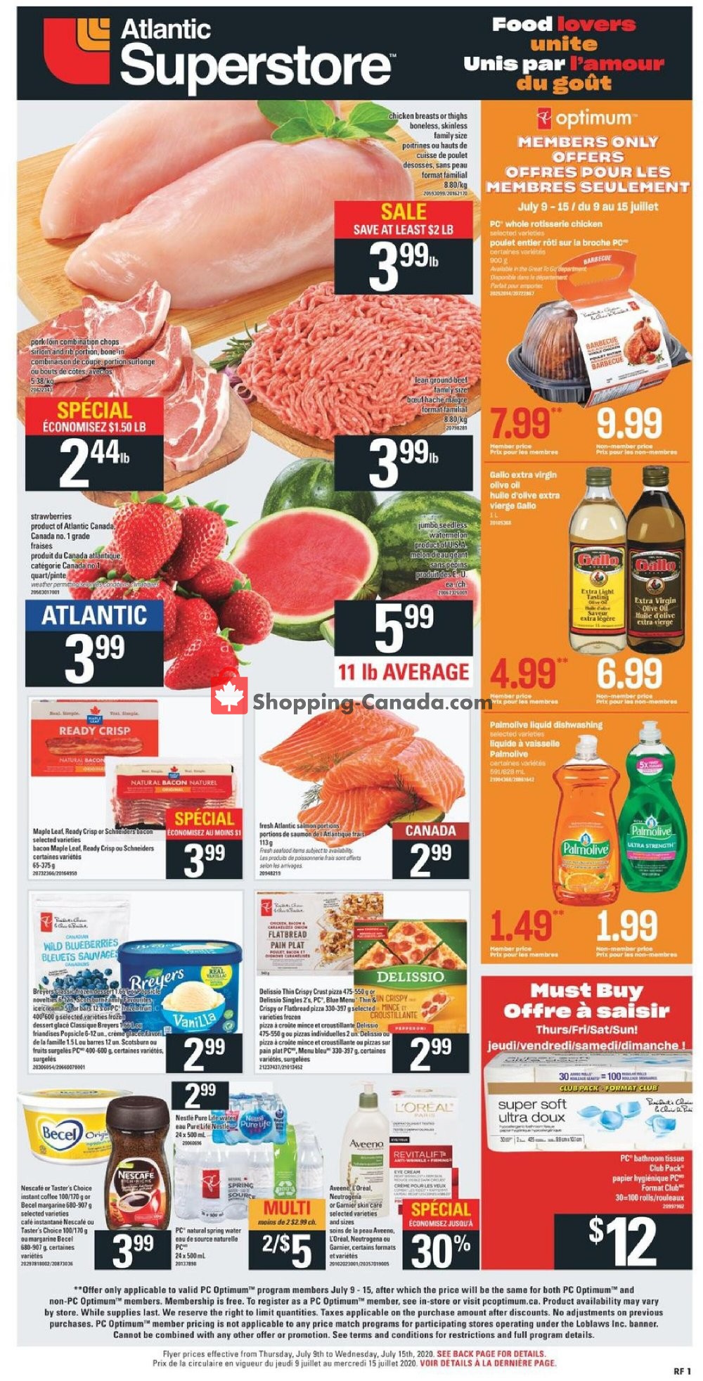 Atlantic Superstore flyer from Thursday July 9, 2020 to Wednesday July 15, 2020 - page 1