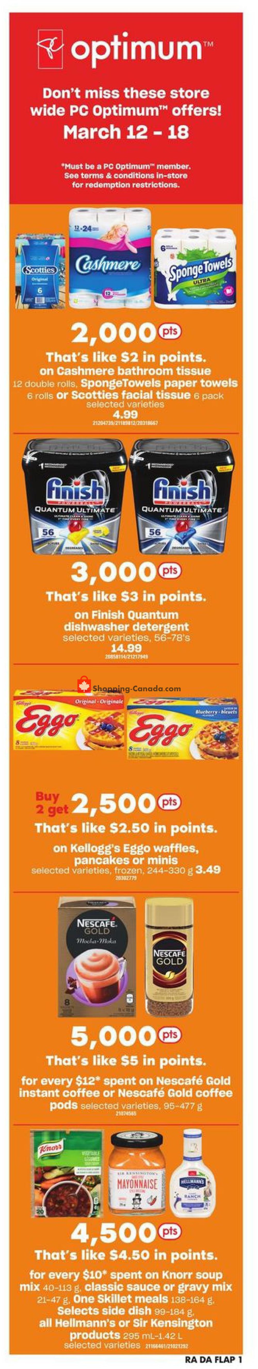 Atlantic Superstore flyer from Thursday March 12, 2020 to Wednesday March 18, 2020 - page 1