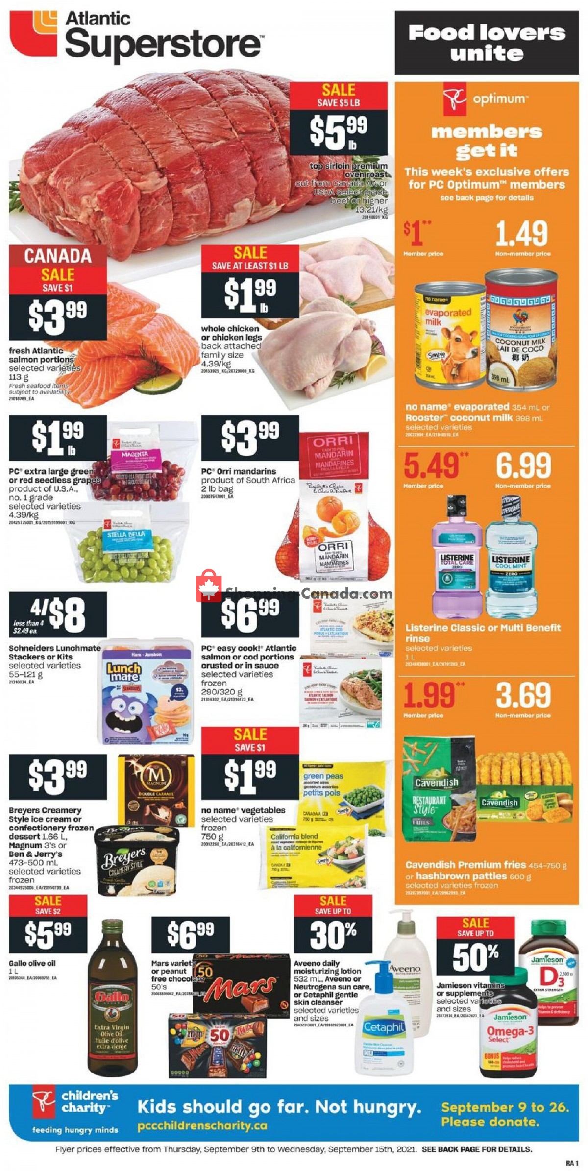 Atlantic Superstore flyer from Thursday September 9, 2021 to Wednesday September 15, 2021 - page 1