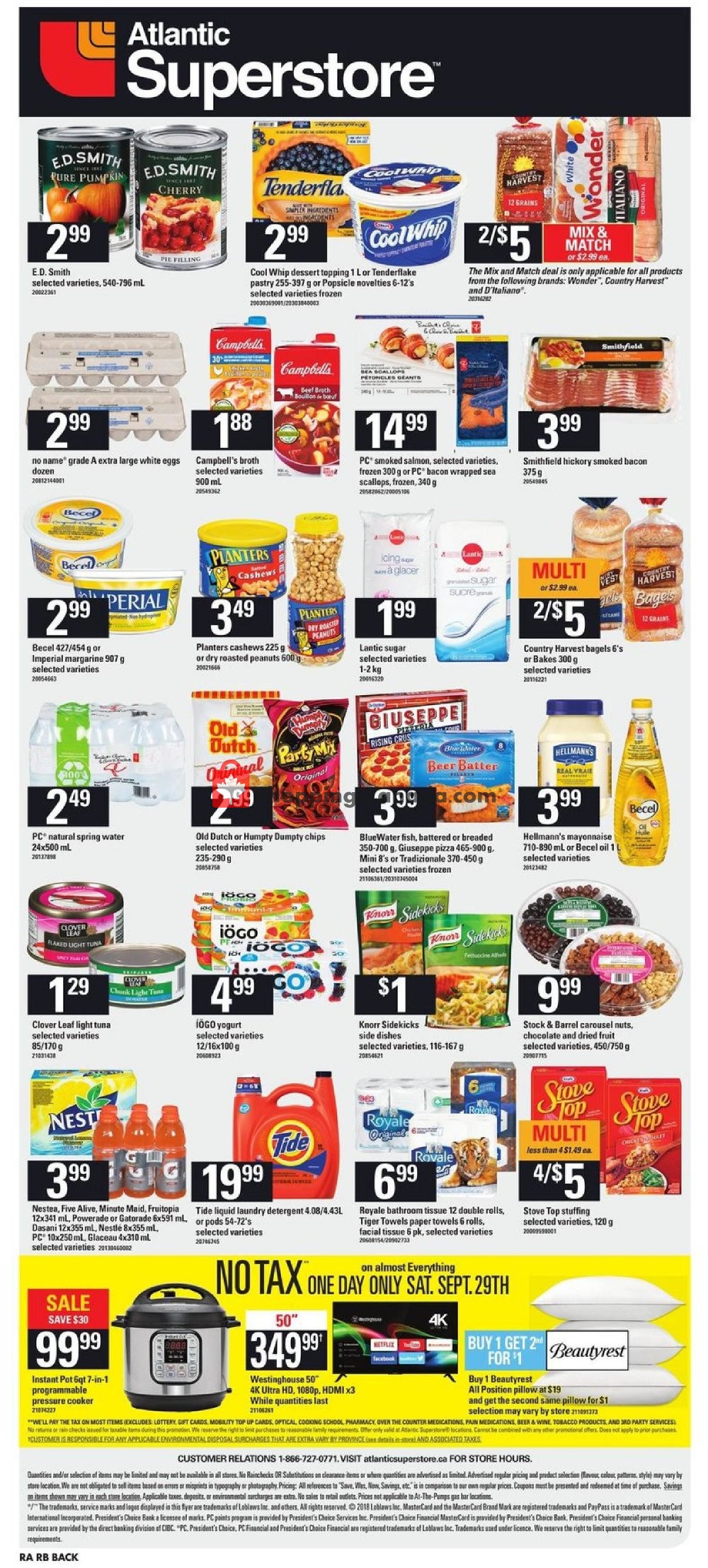 Atlantic Superstore flyer from Thursday September 27, 2018 to Wednesday October 3, 2018 - page 21