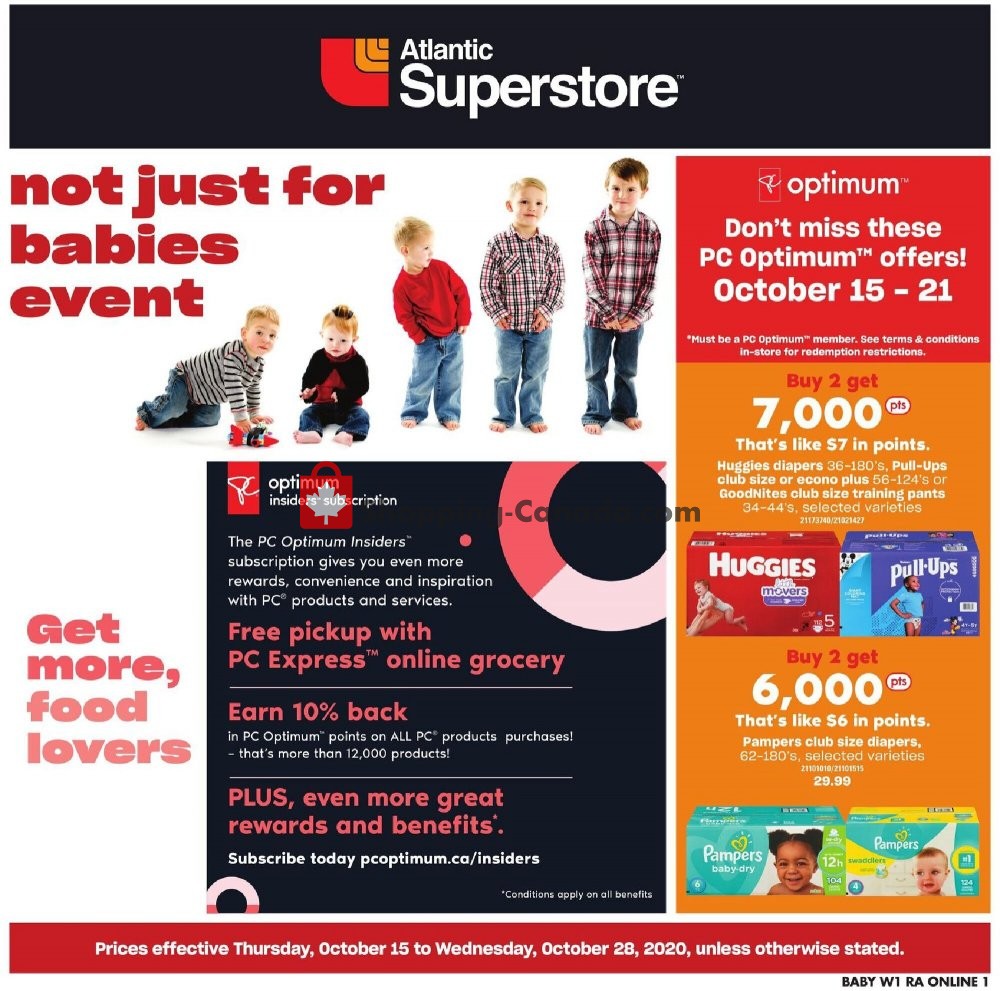 Atlantic Superstore flyer from Thursday October 15, 2020 to Wednesday October 28, 2020 - page 1