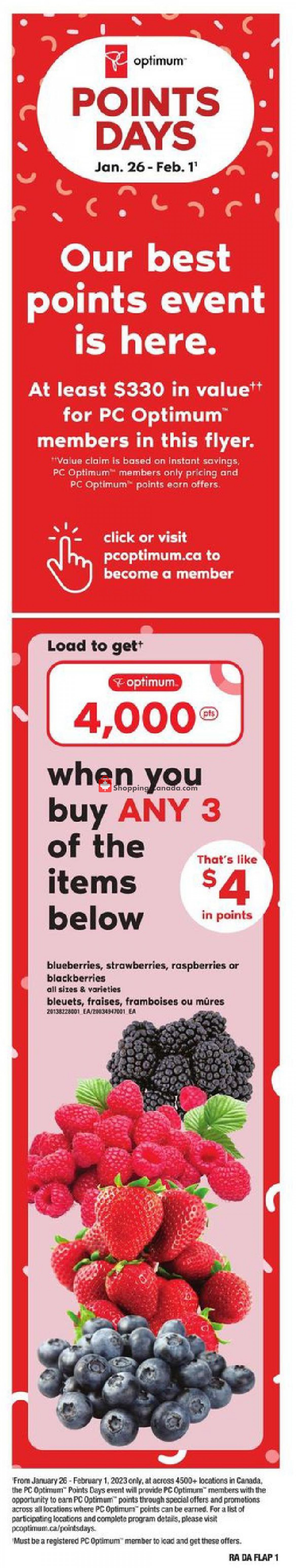 Atlantic Superstore flyer from Thursday January 26, 2023 to Wednesday February 1, 2023 - page 1
