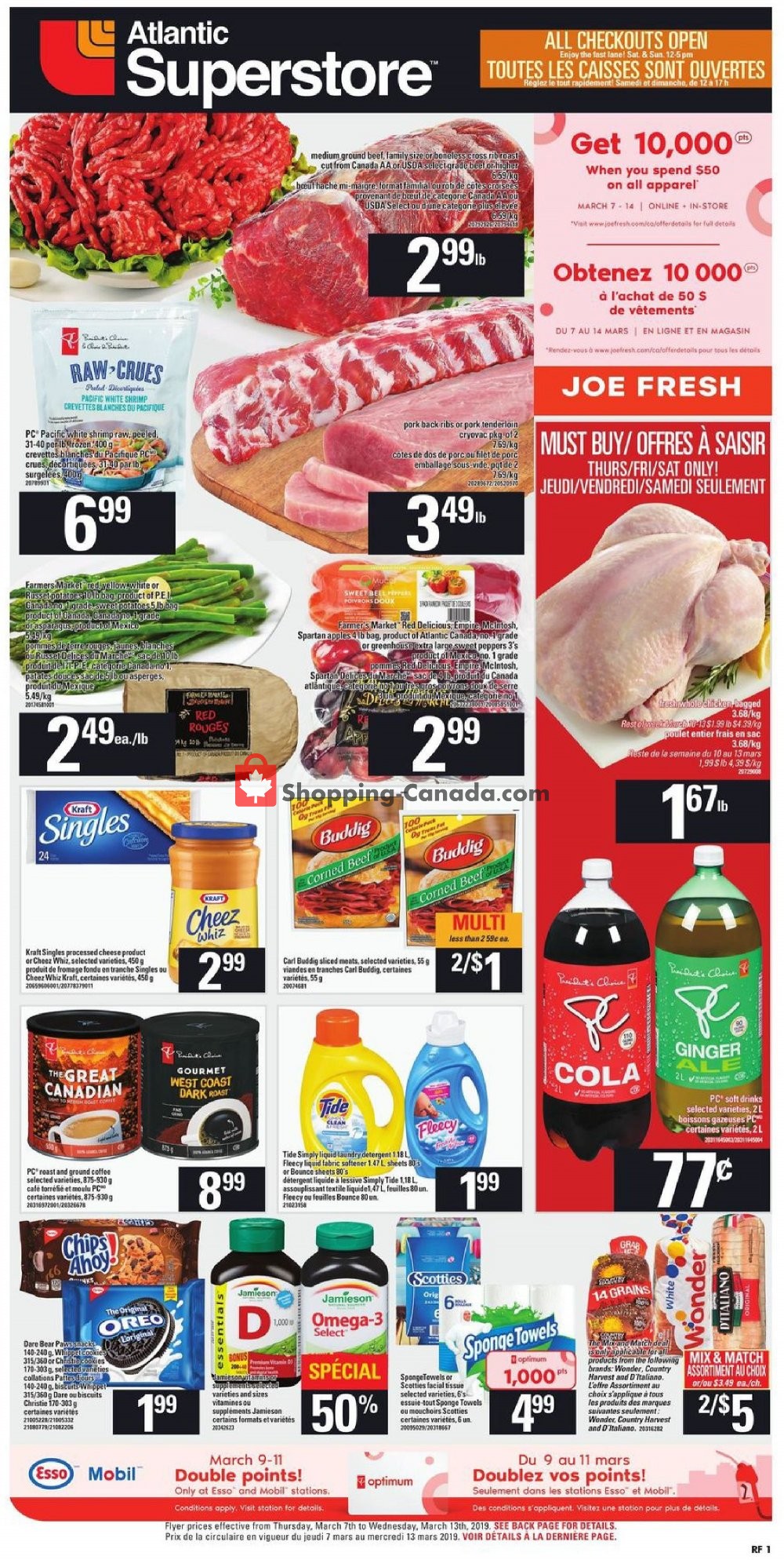 Atlantic Superstore flyer from Thursday March 7, 2019 to Wednesday March 13, 2019 - page 1