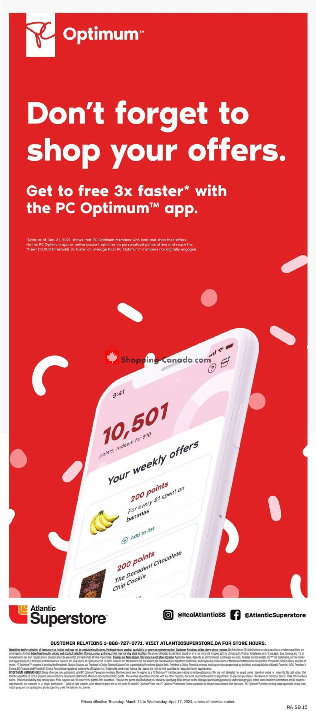 Atlantic Superstore flyer from Thursday March 14, 2024 to Wednesday April 17, 2024 - page 15