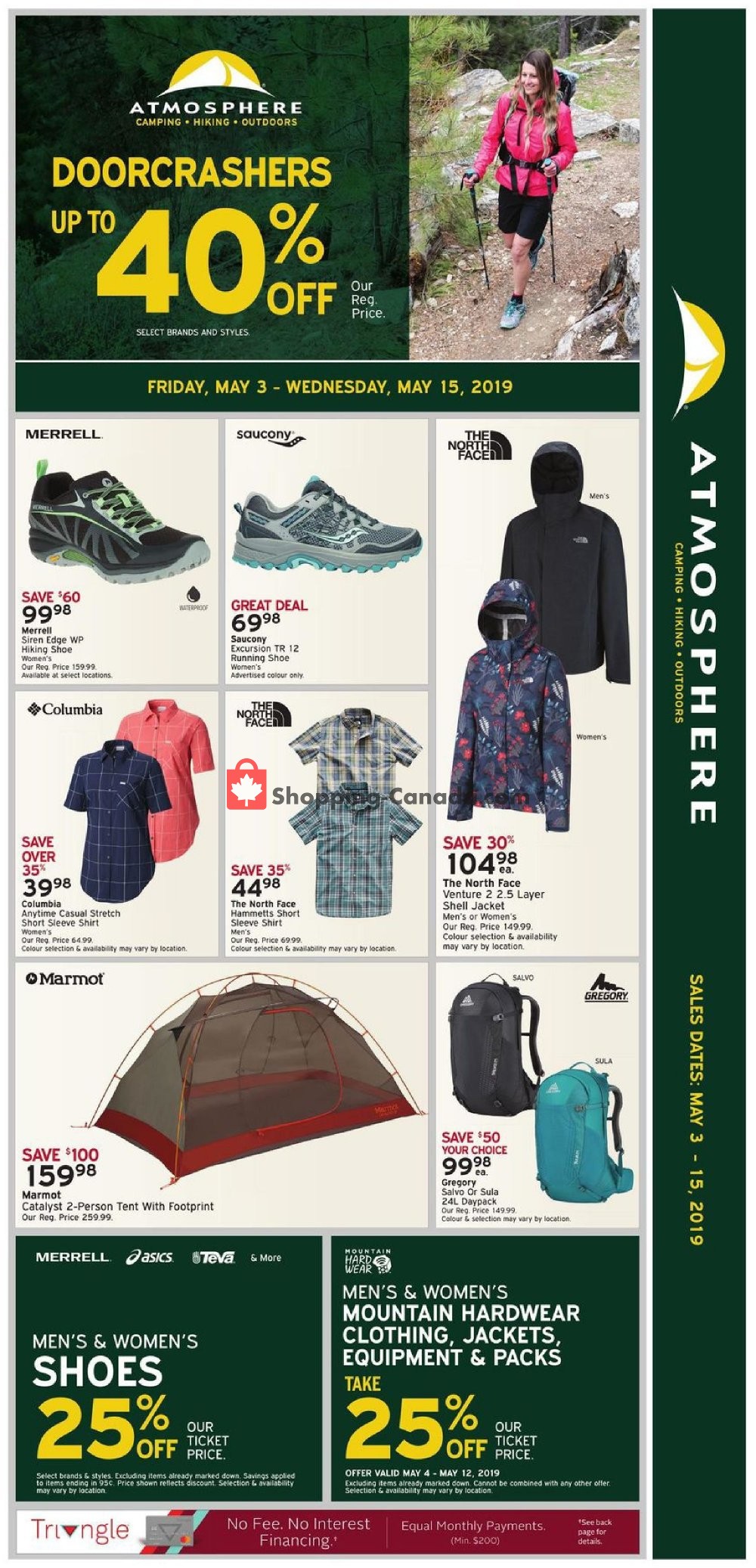 Atmosphere flyer from Friday May 3, 2019 to Wednesday May 15, 2019 - page 1