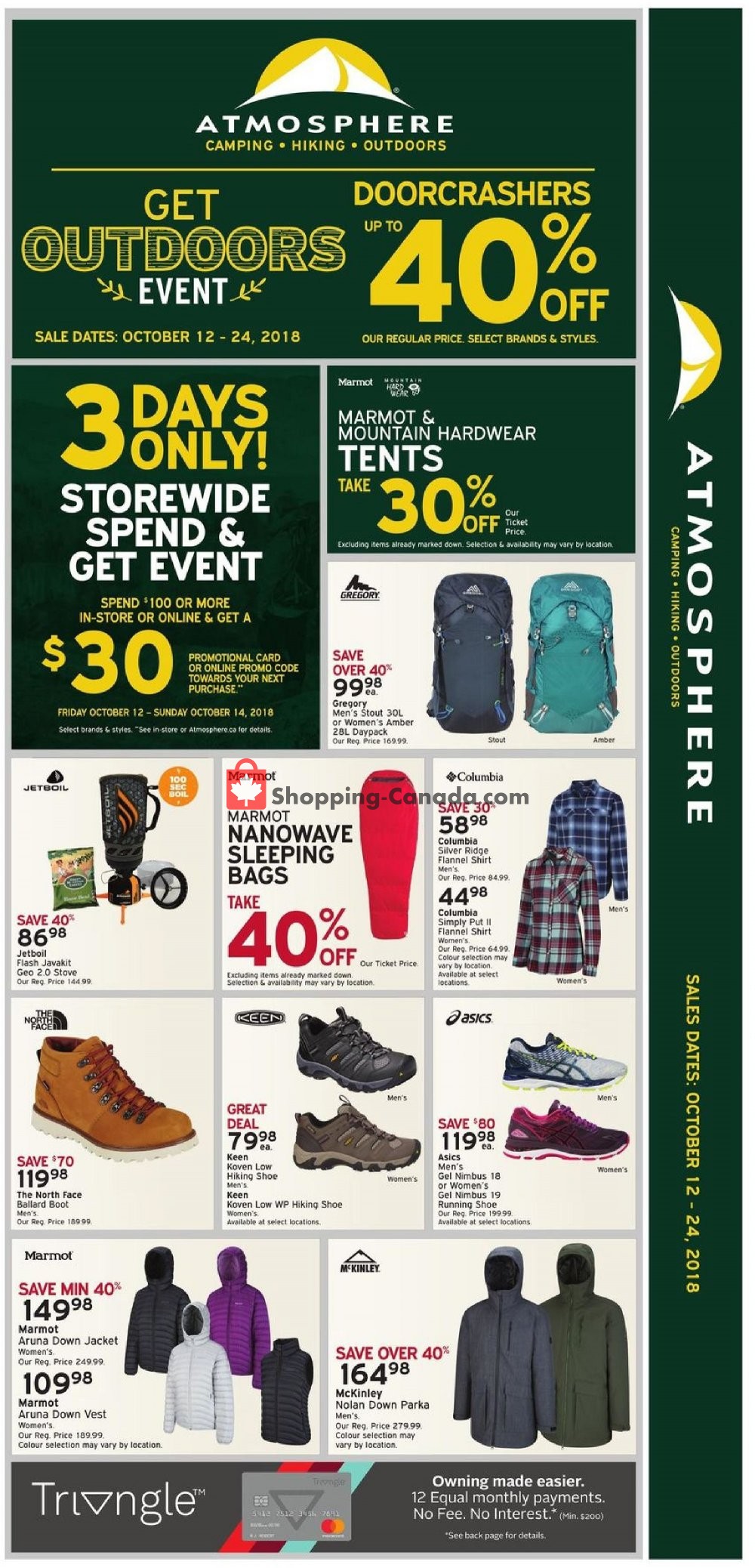 Atmosphere flyer from Friday October 12, 2018 to Wednesday October 24, 2018 - page 1