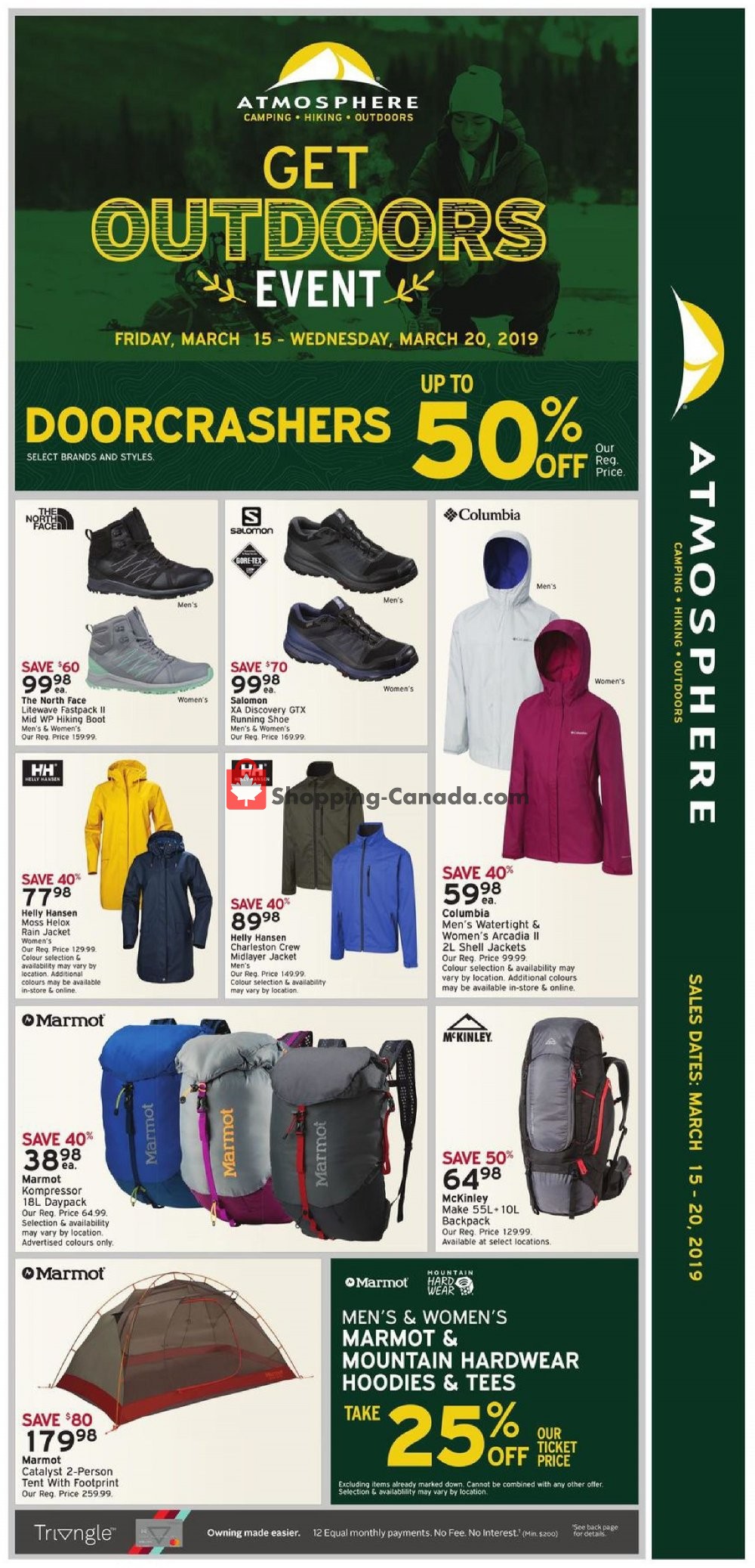 Atmosphere flyer from Friday March 15, 2019 to Wednesday March 20, 2019 - page 1