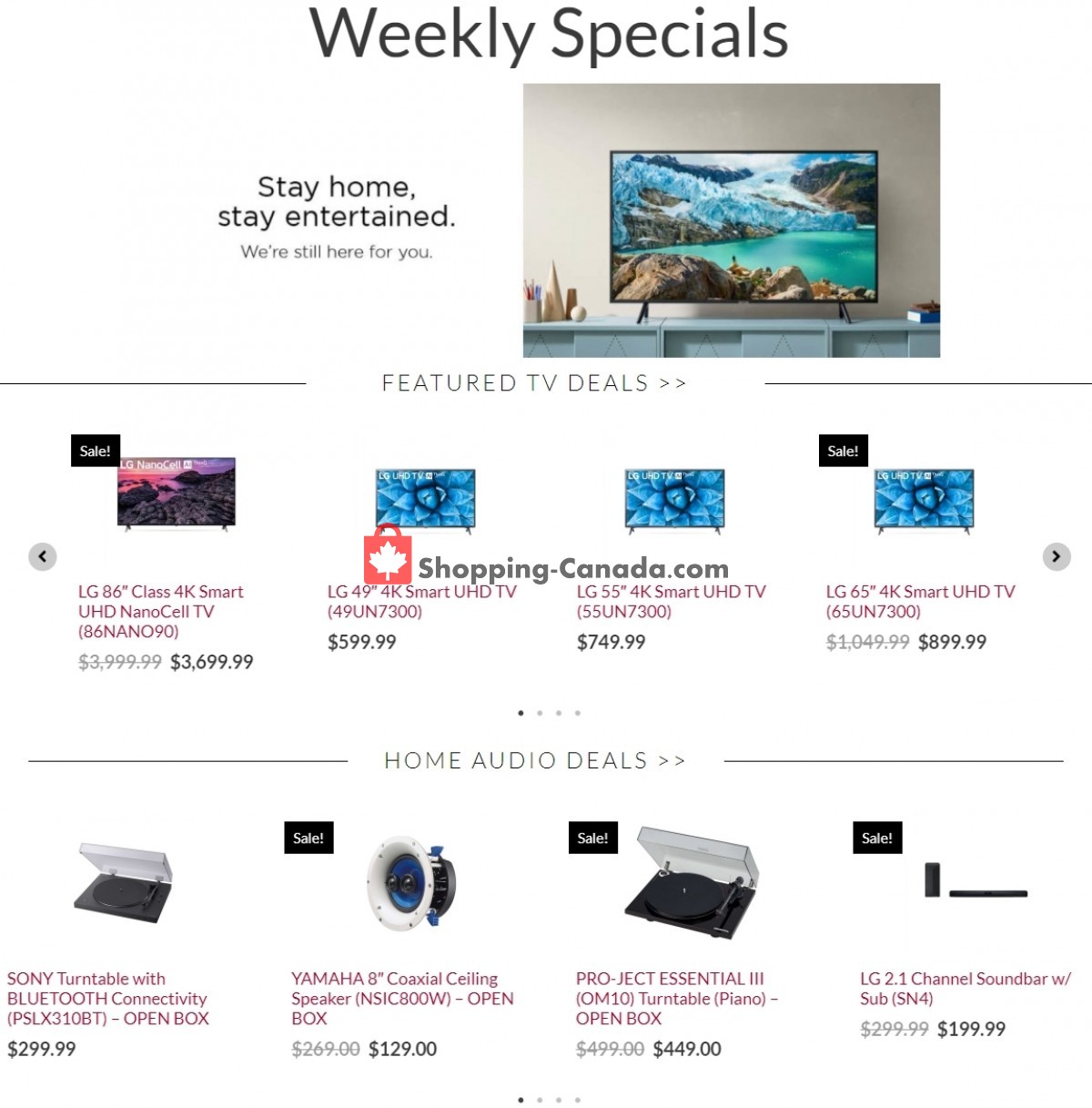 Audio Video Unlimited flyer from Tuesday February 16, 2021 to Monday February 22, 2021 - page 1