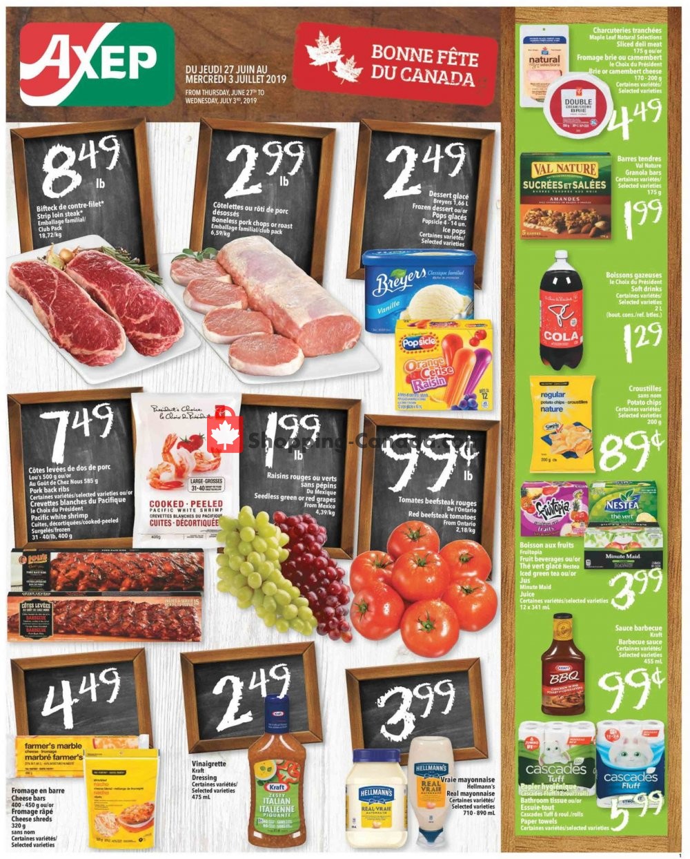 Axep flyer from Thursday June 27, 2019 to Wednesday July 3, 2019 - page 1